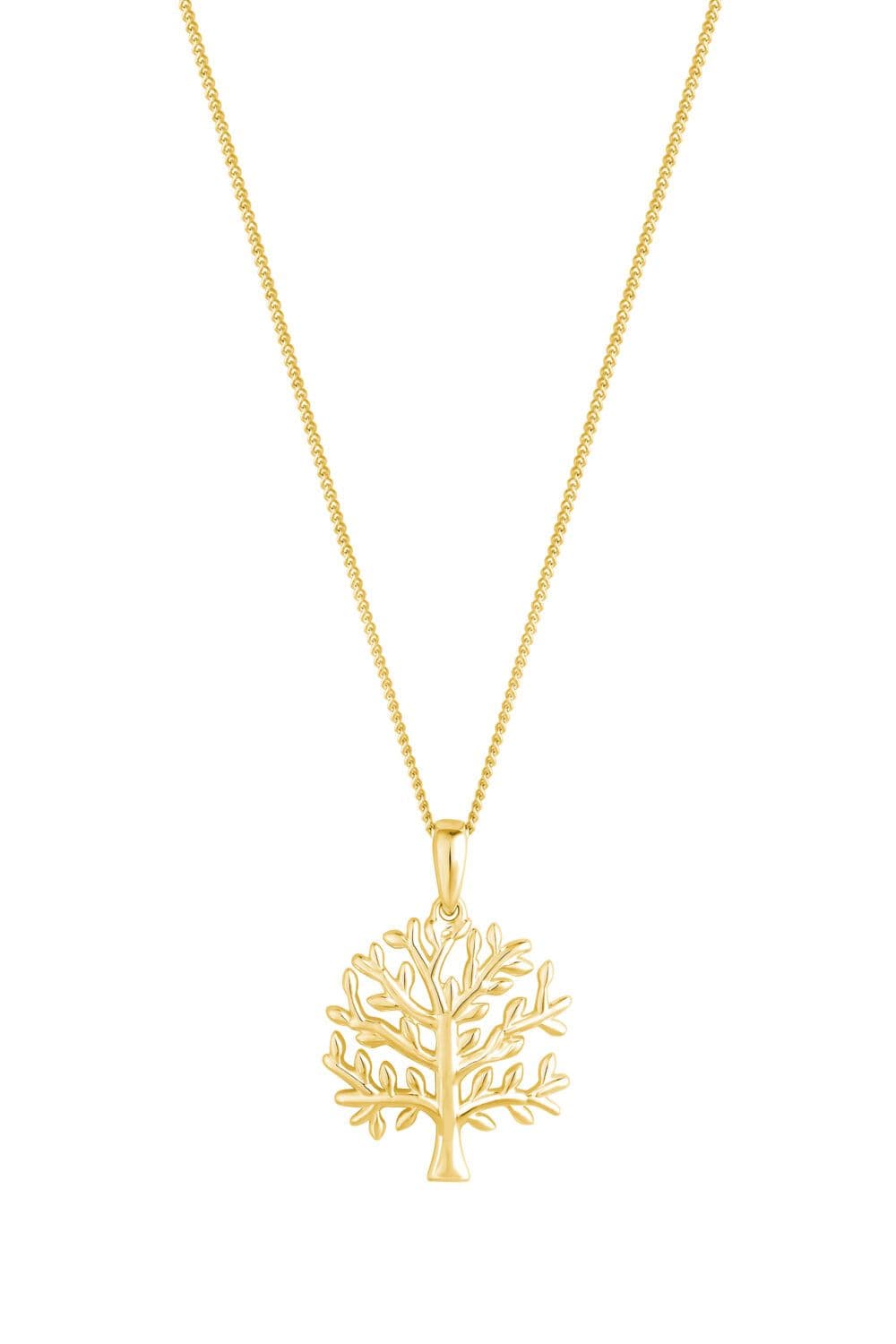 Plated Sterling 925 Tree Love Pendant Necklace