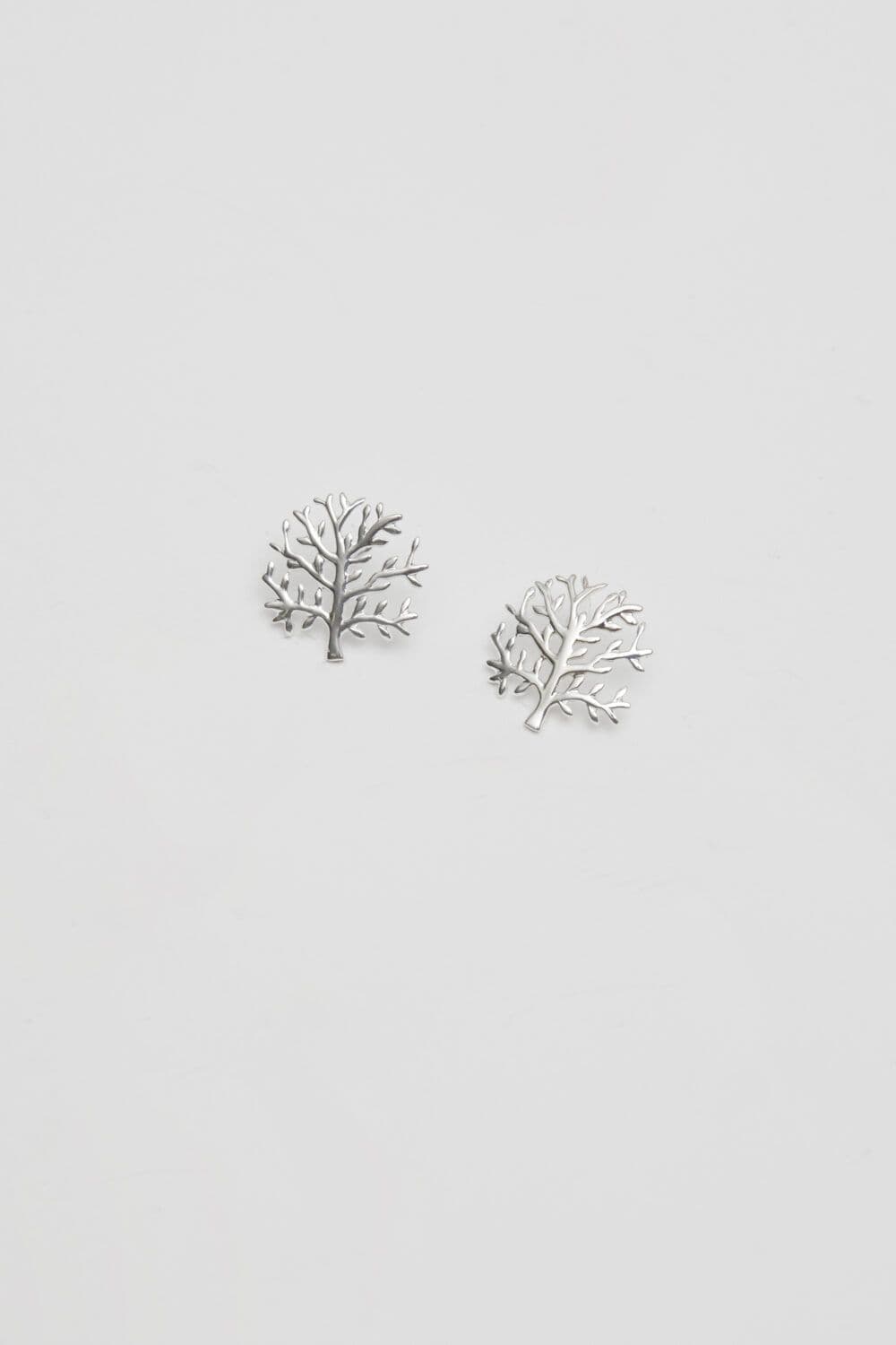 Sterling 925 Tree Love Stud Earrings