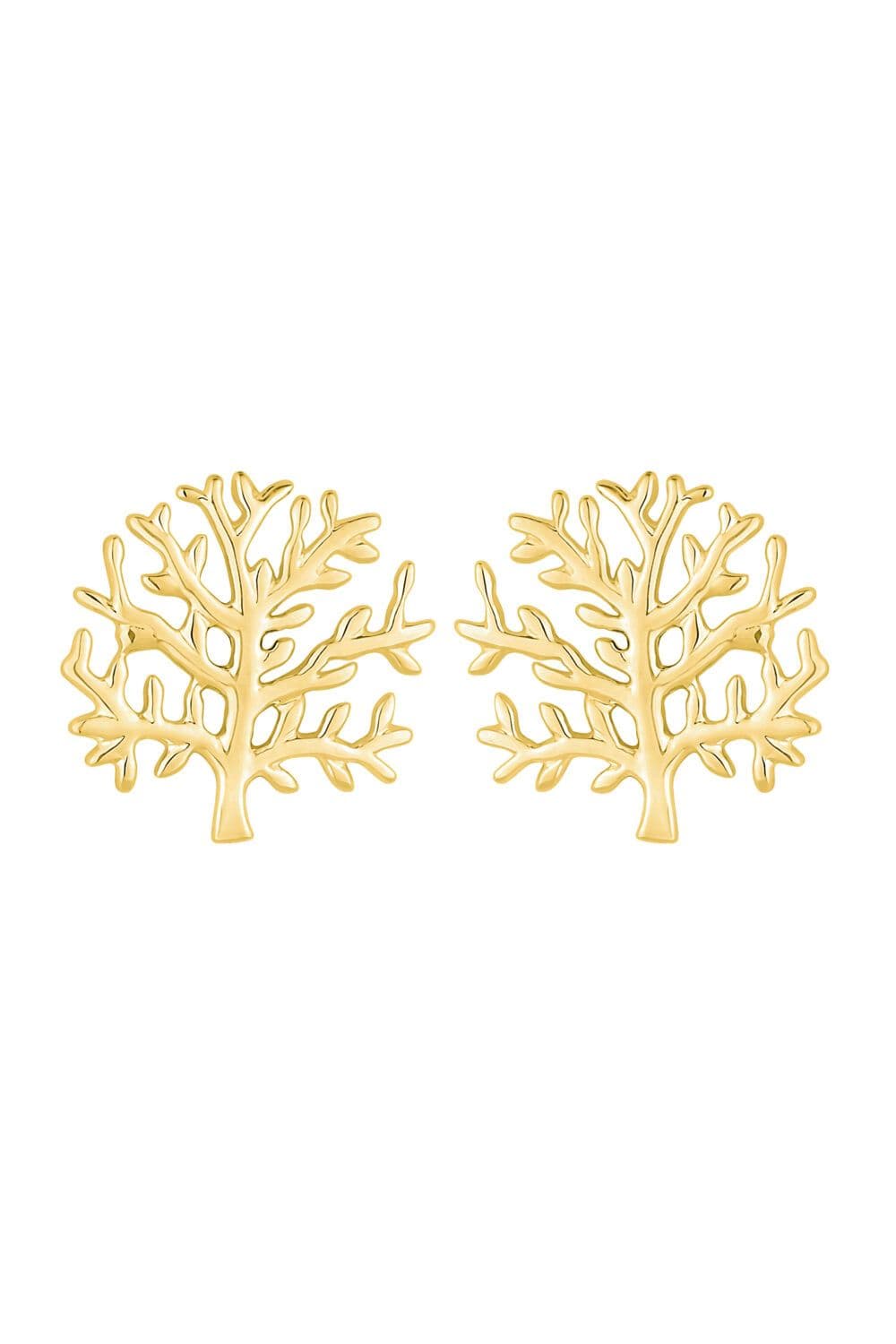 Plated Sterling 925 Tree Love Stud Earrings