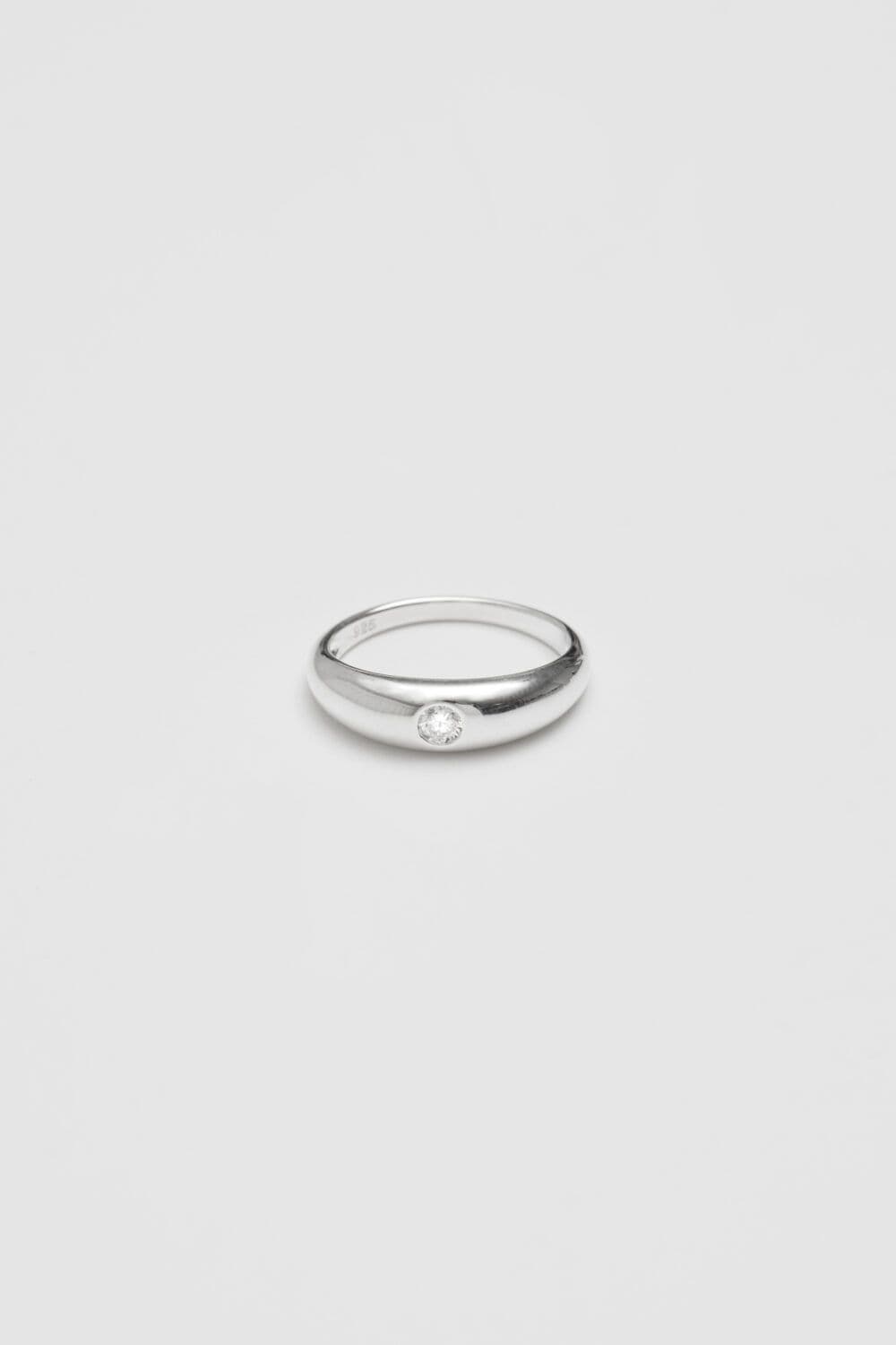Sterling 925 Polished Cubic Zirconia Band Ring