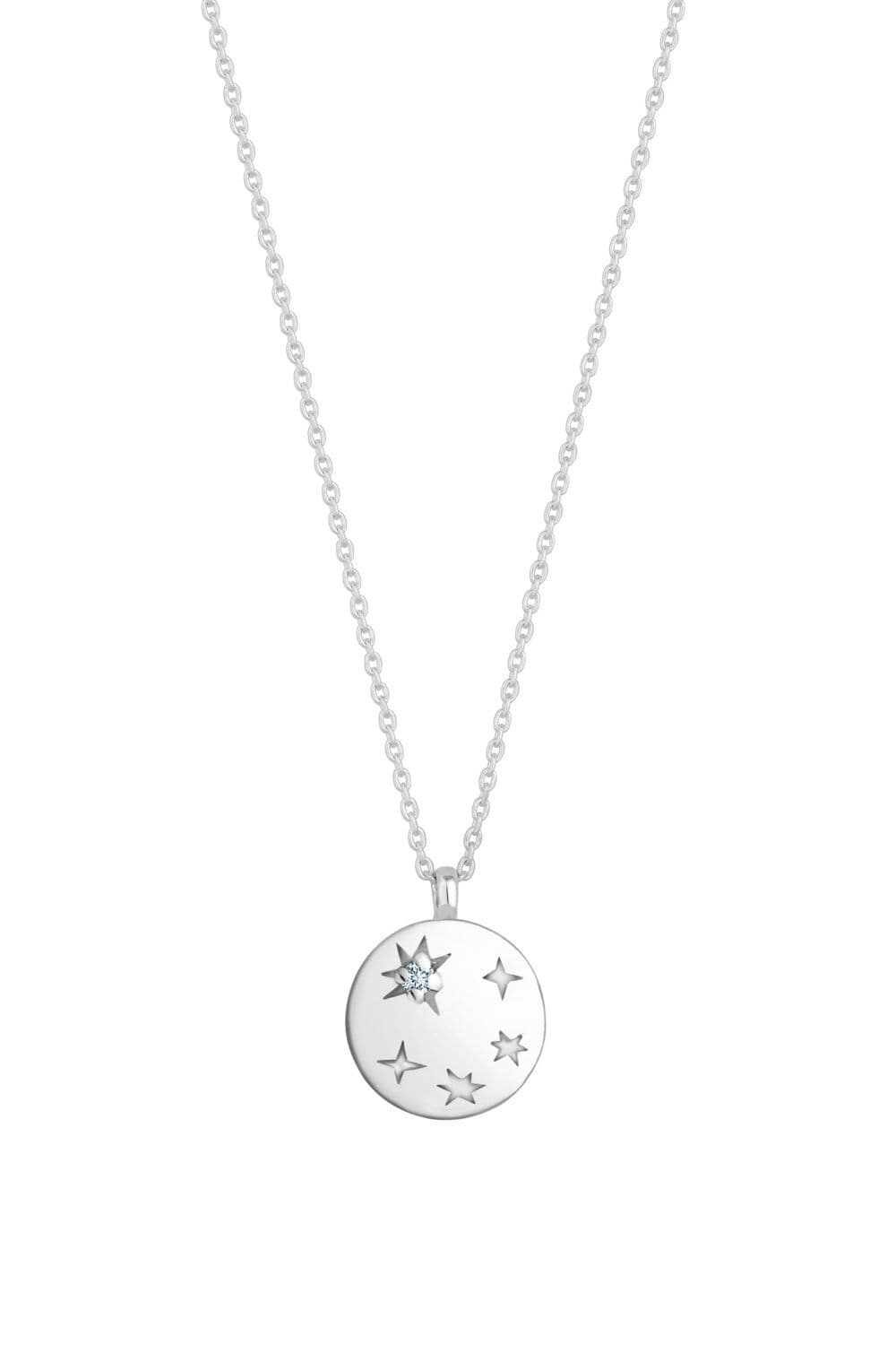 Sterling 925 Celestial Cubic Zirconia Pendant Necklace