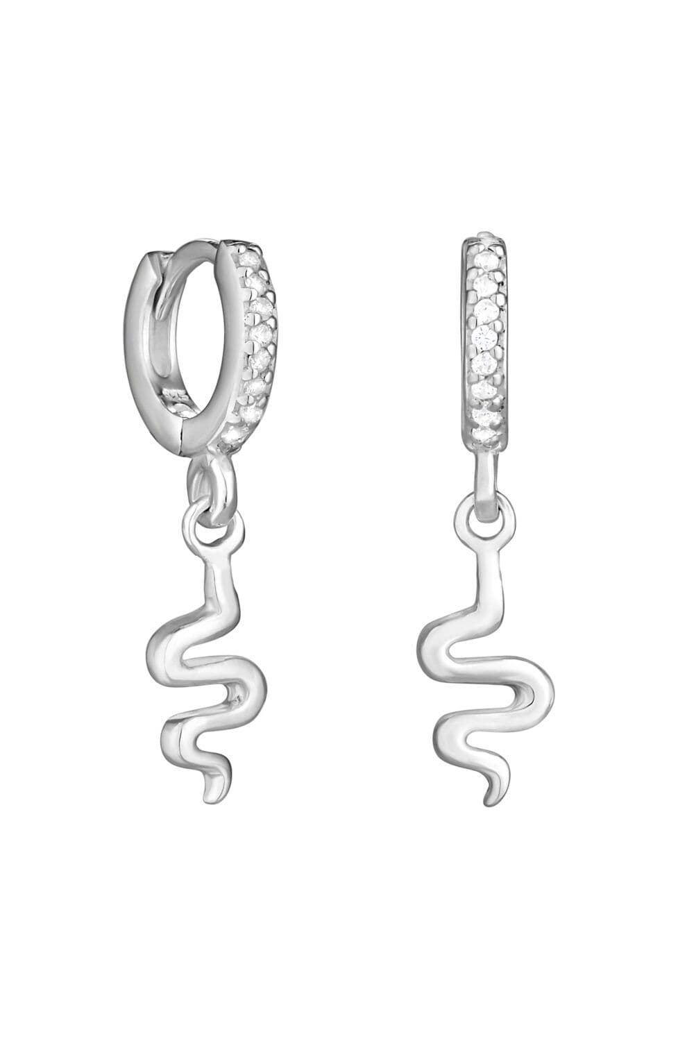 Sterling 925 Serpent Charm Earrings