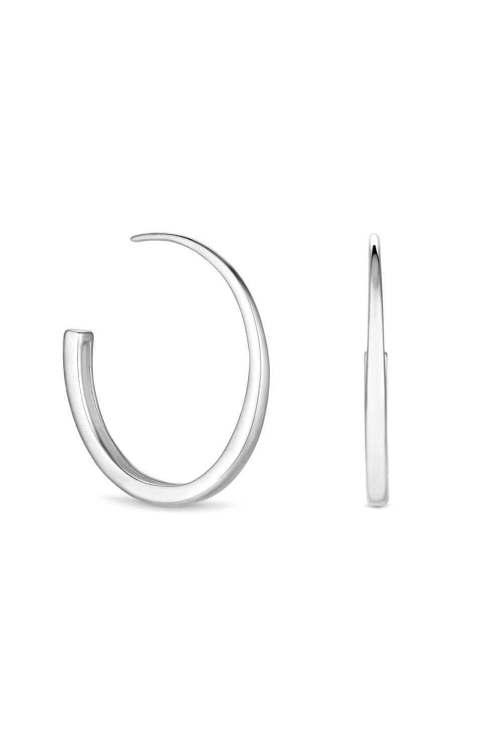 Sterling 925 Graduated Hoop Earrings