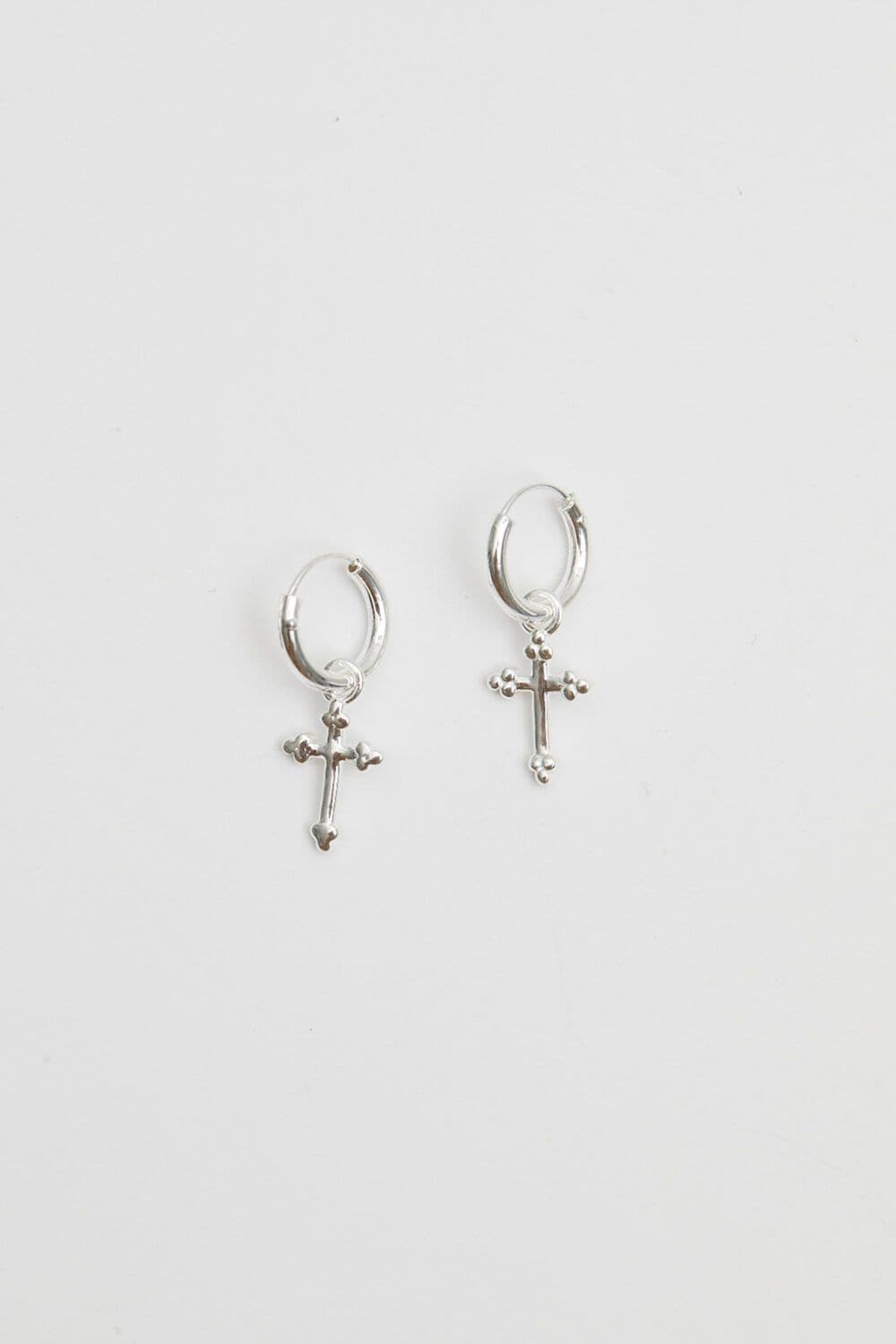 Sterling 925 Charm Cross Earrings