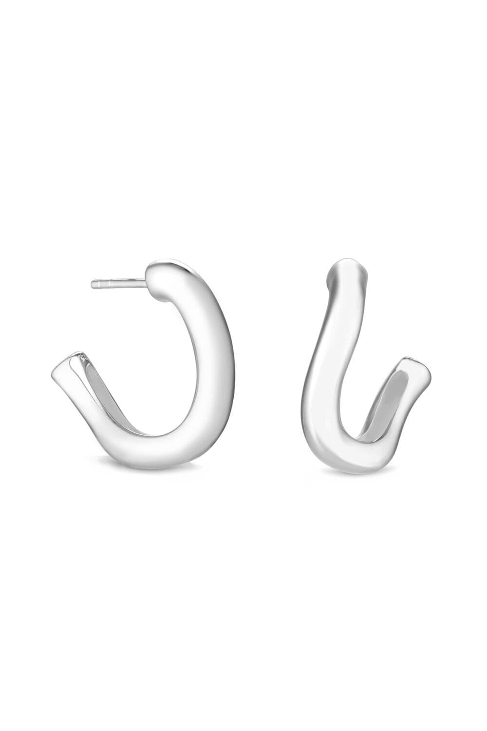 Sterling 925 Twisted Hoop Earrings