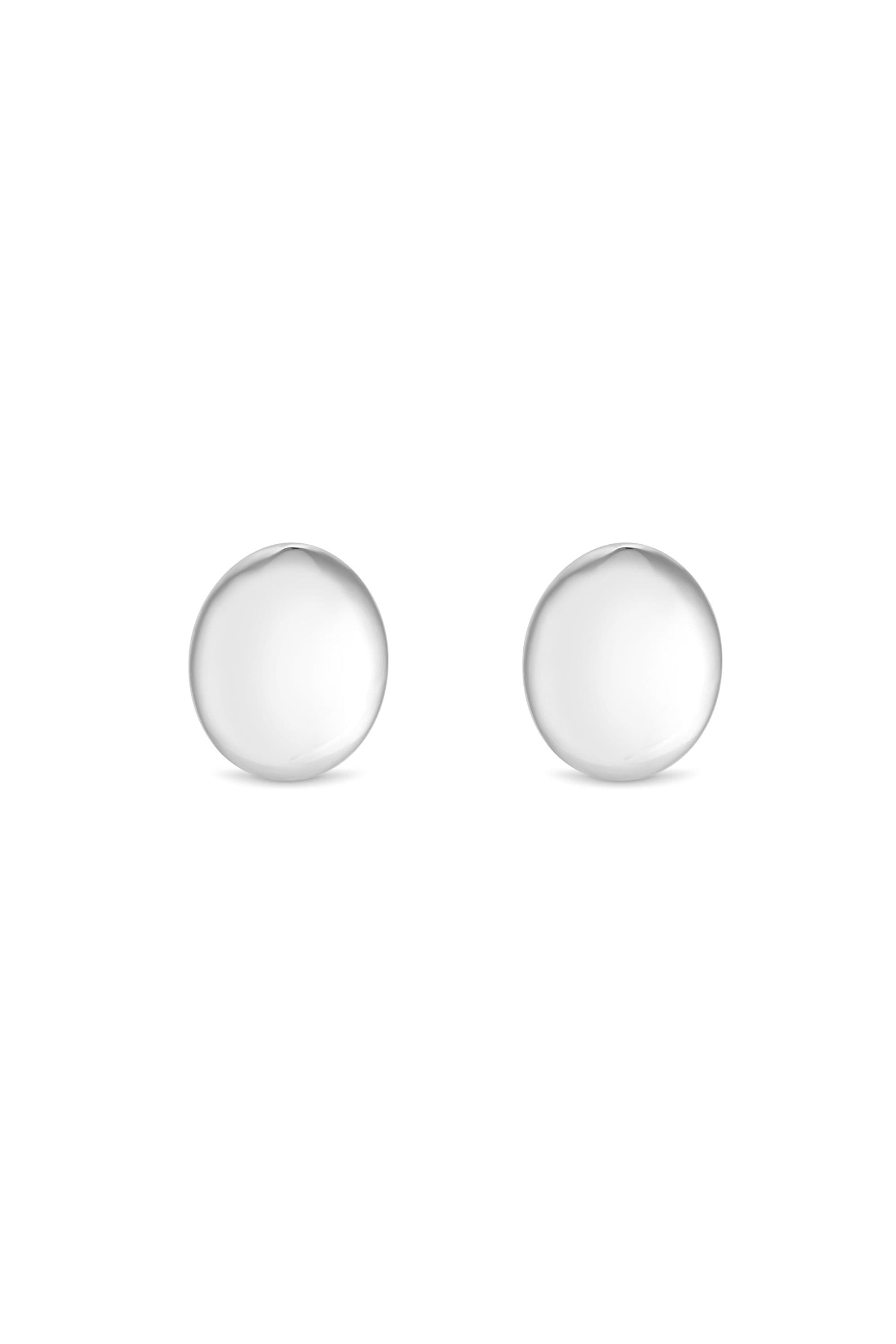 Sterling 925 Oval Polished Stud Earrings