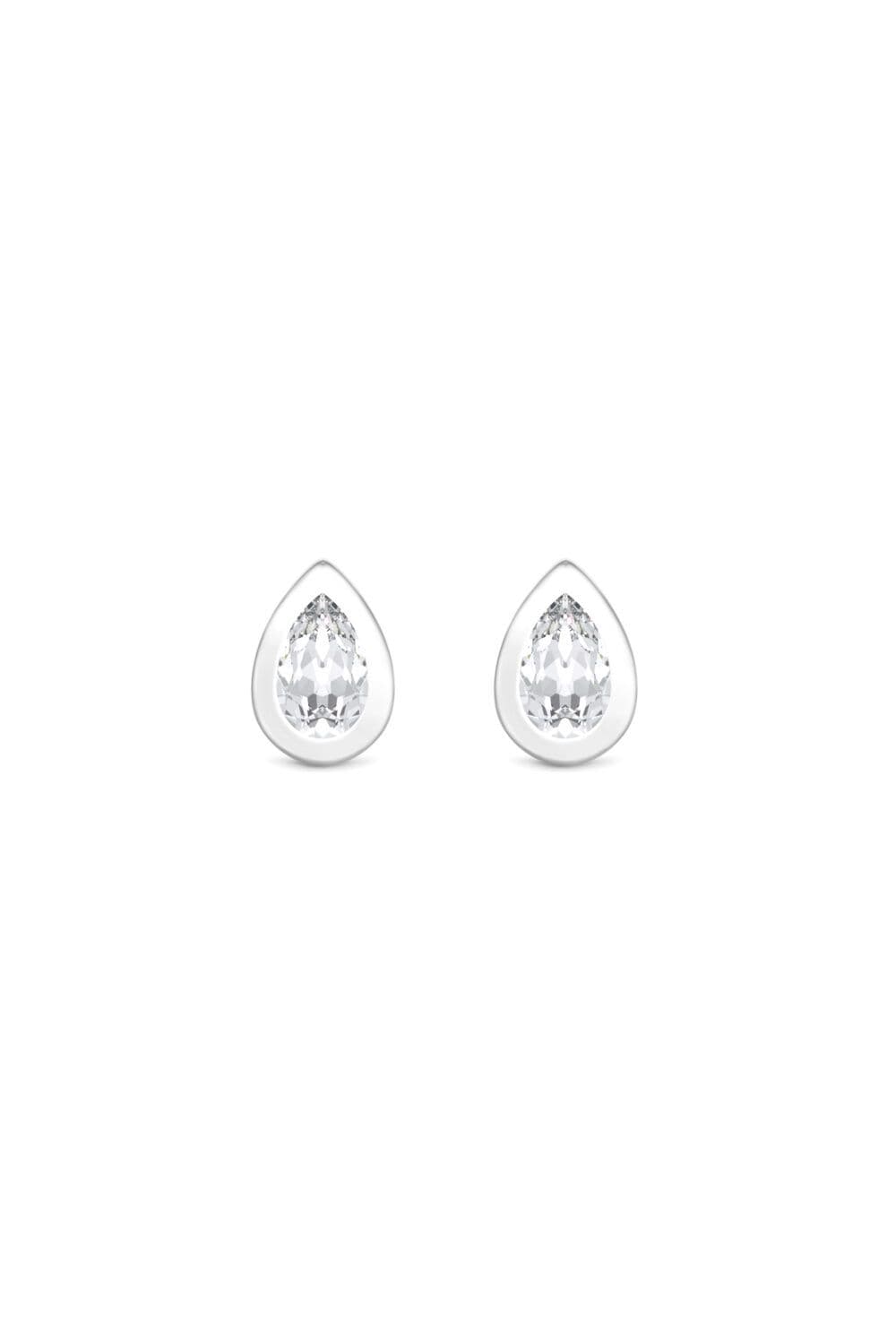Sterling 925 Cubic Zirconia Peardrop Stud Earrings
