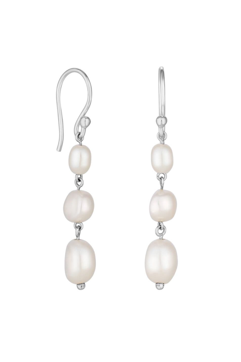 Sterling 925 Freshwater Pearl Drop Earrings