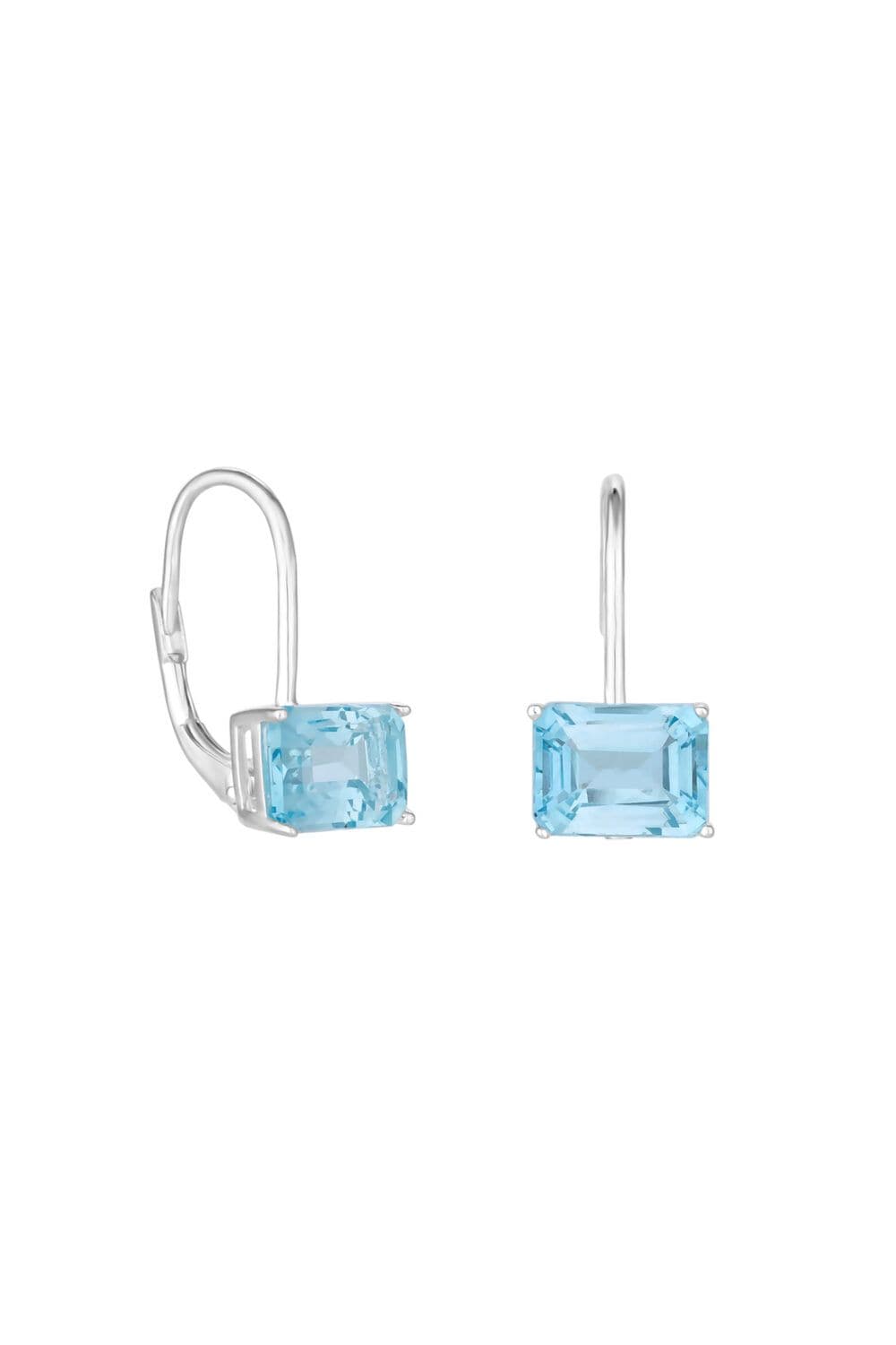Sterling 925 Topaz Fish Hook Earrings