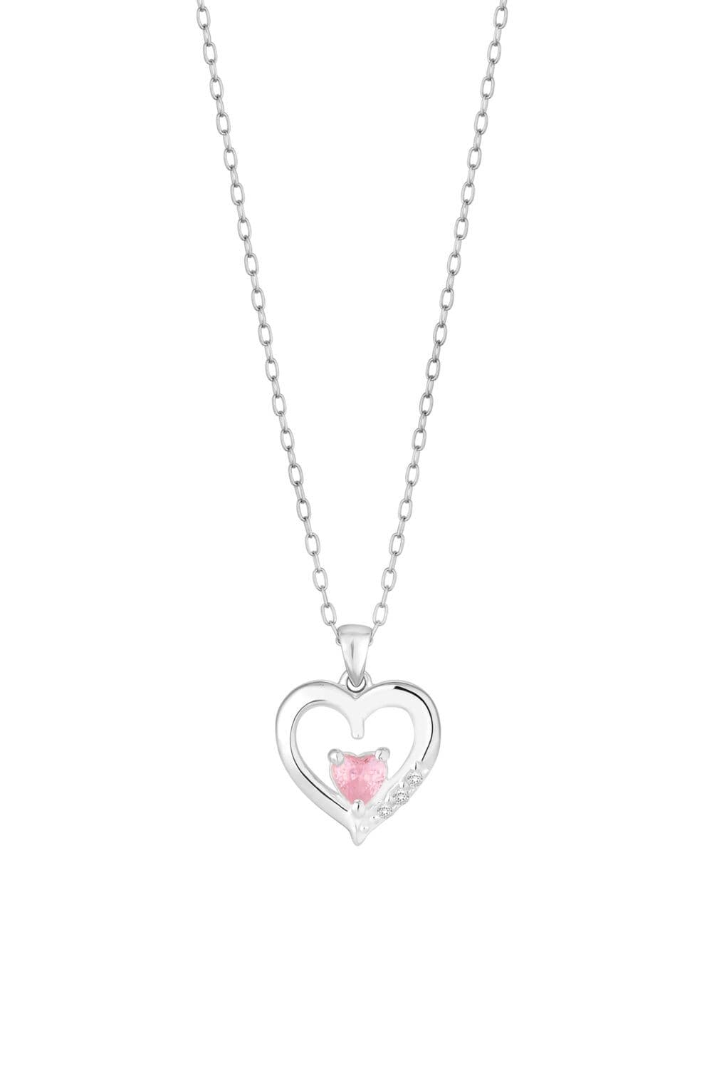 Recycled Sterling 925 Heart Pendant Necklace