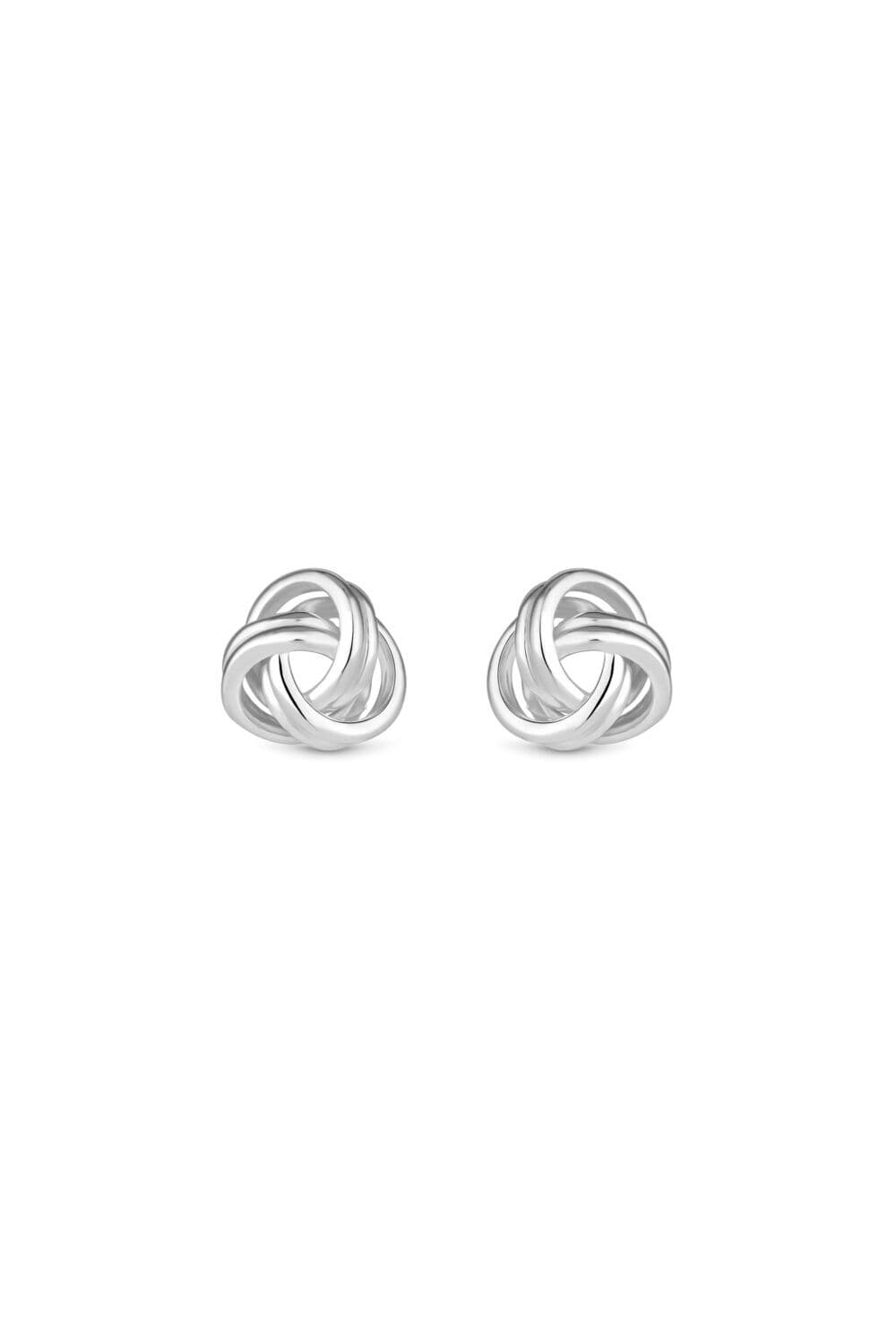 Sterling 925 Polished Knot Stud Earrings