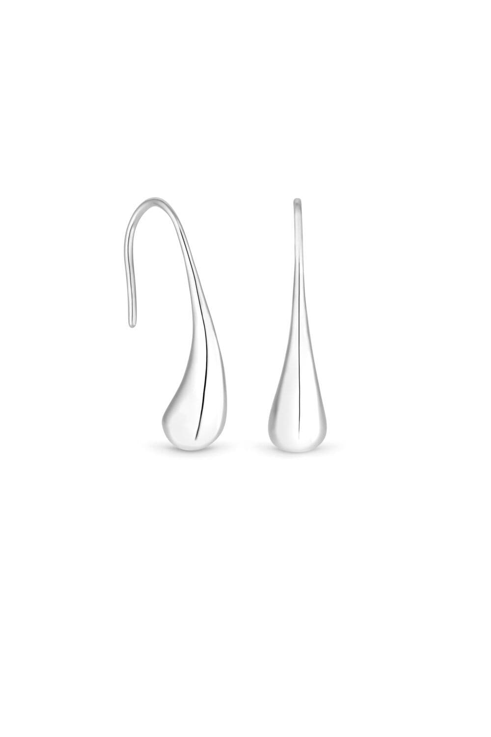Sterling 925 Polished Fluid Drop Earrings