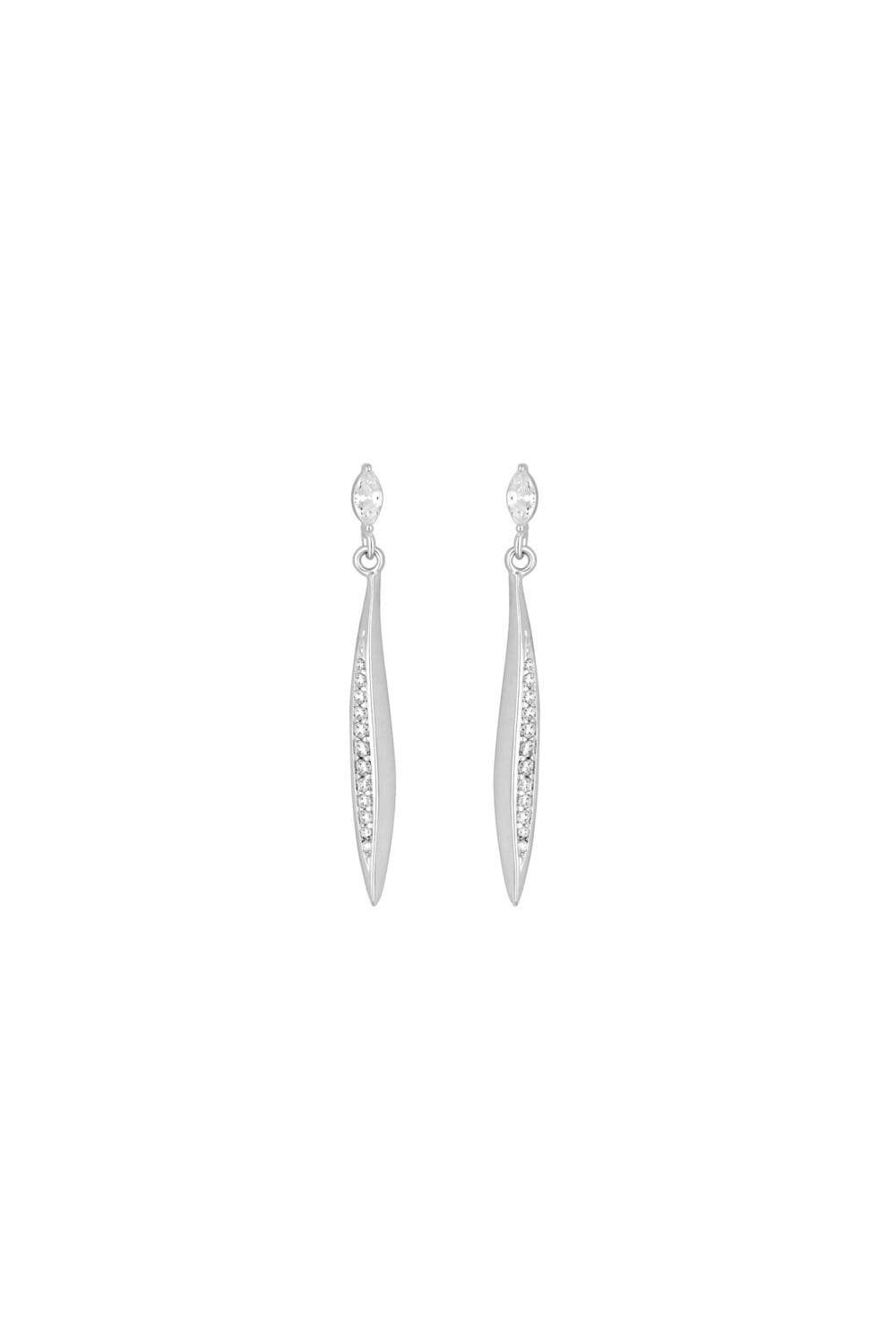 Sterling 925 Cubic Zirconia Stick Drop Earrings