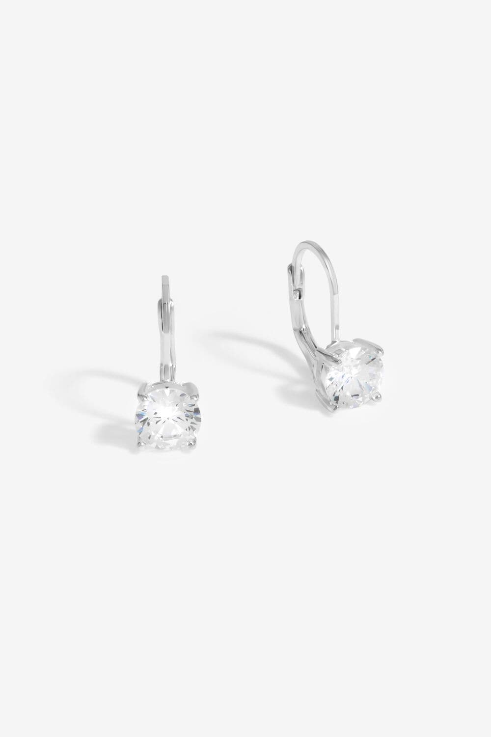 Sterling 925 Cubic Zirconia French Hook Earrings