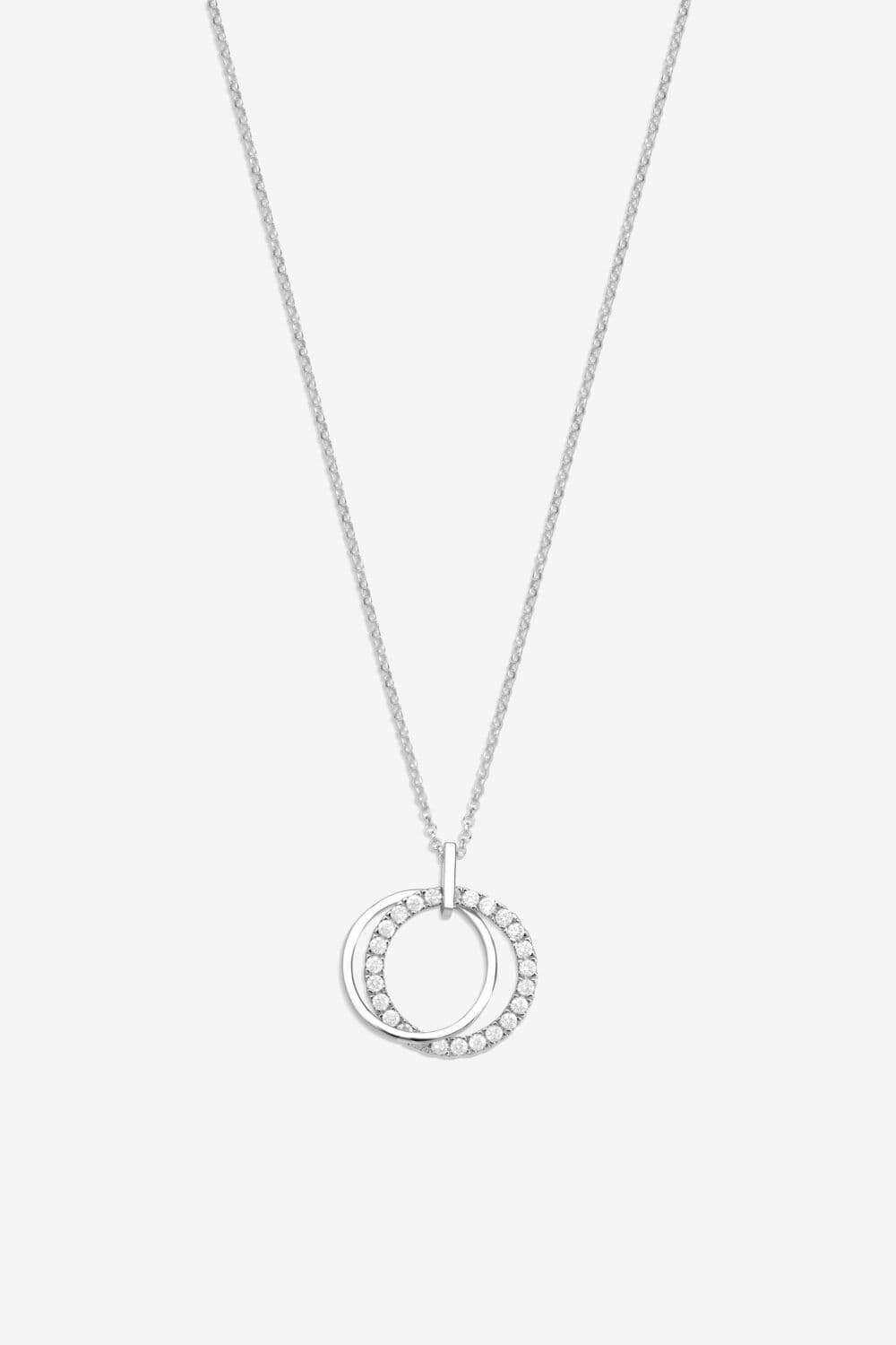 Sterling 925 Cubic Zirconia Double Open Pendant