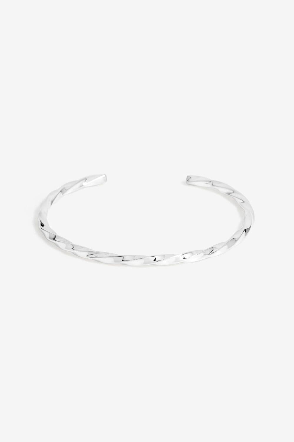 Sterling 925 Polished Textured Molten Cuff