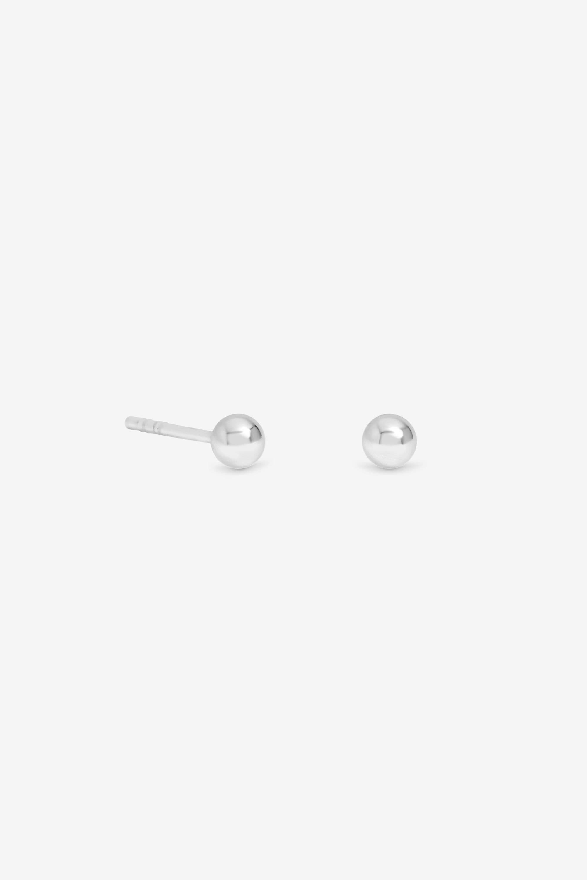Sterling 925 Polished Ball Stud Earrings