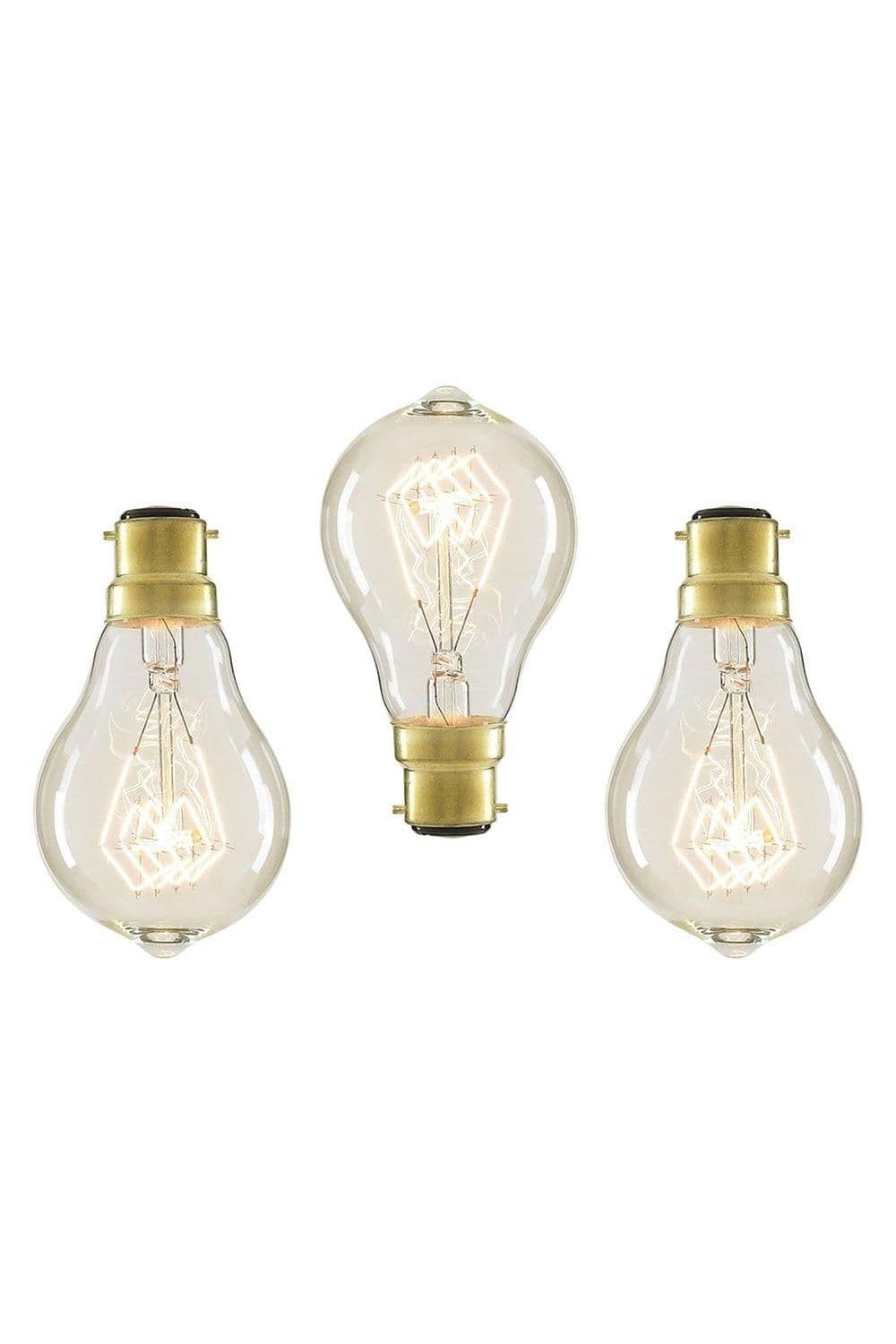 Pack 3 40W B22 Bayonet Cap GLS Bulb