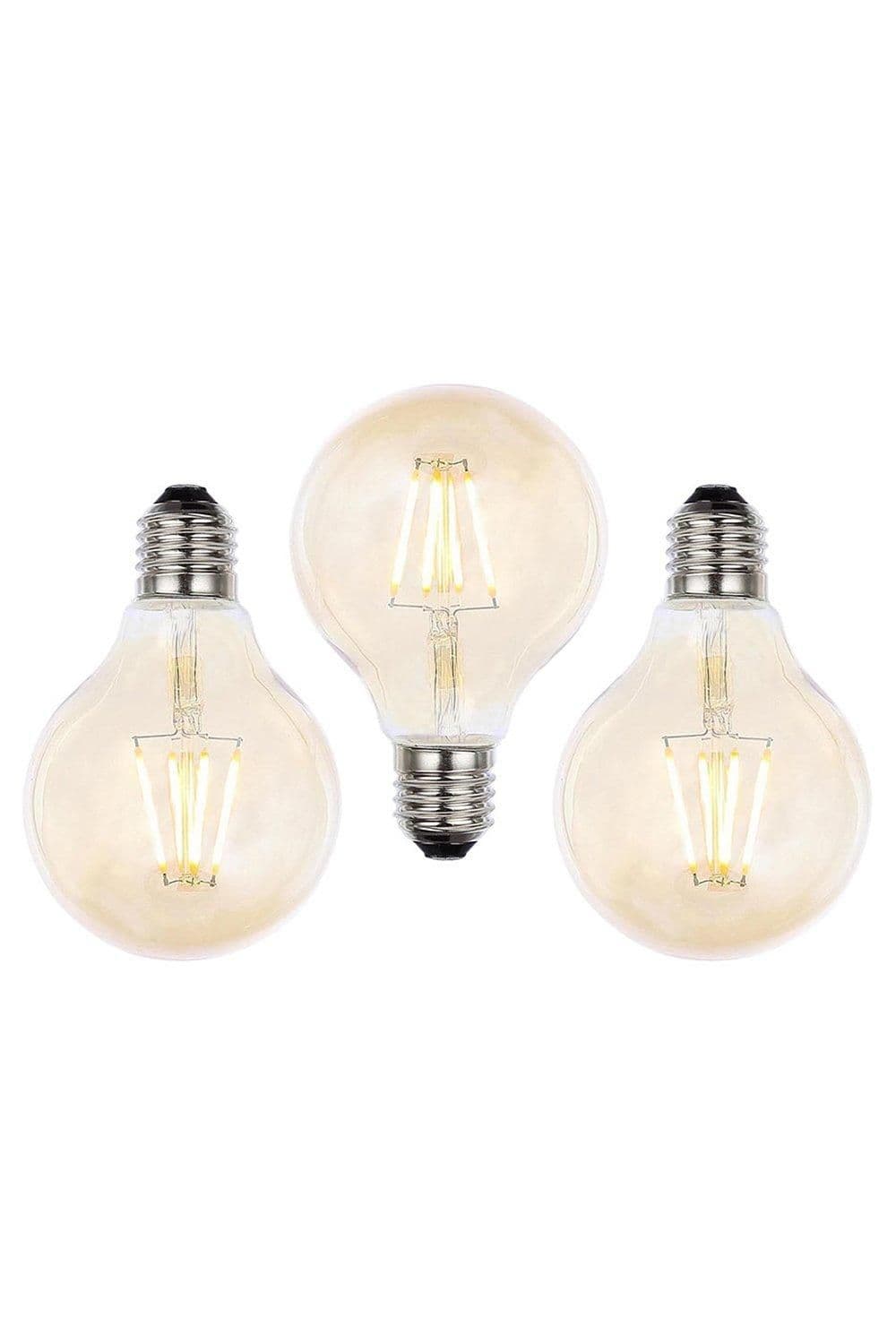 Pack 3 Tint 4W E27 Edison Screw Globe Bulb