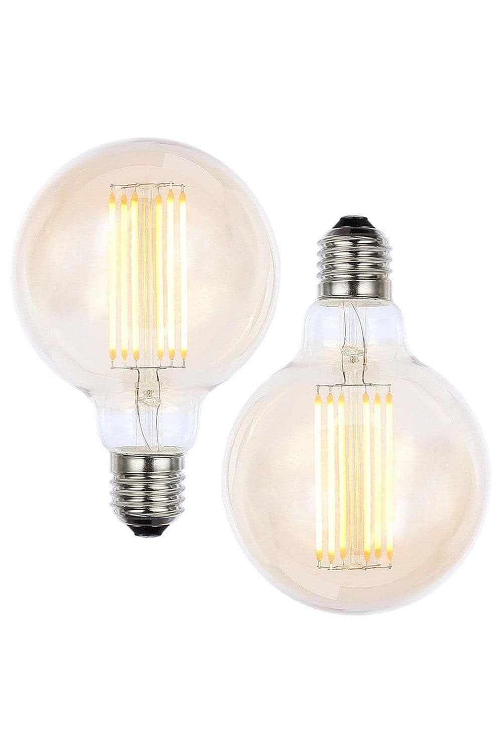 Pack 2 Tint 6W E27 Edison Screw Globe Bulb