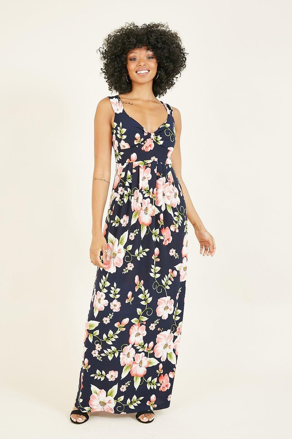 Tropical Floral Narcissa Maxi Dress