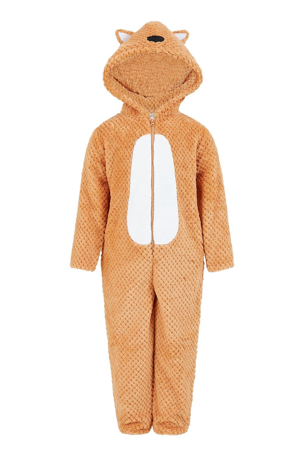 Fox Waffle Hooded Onesie