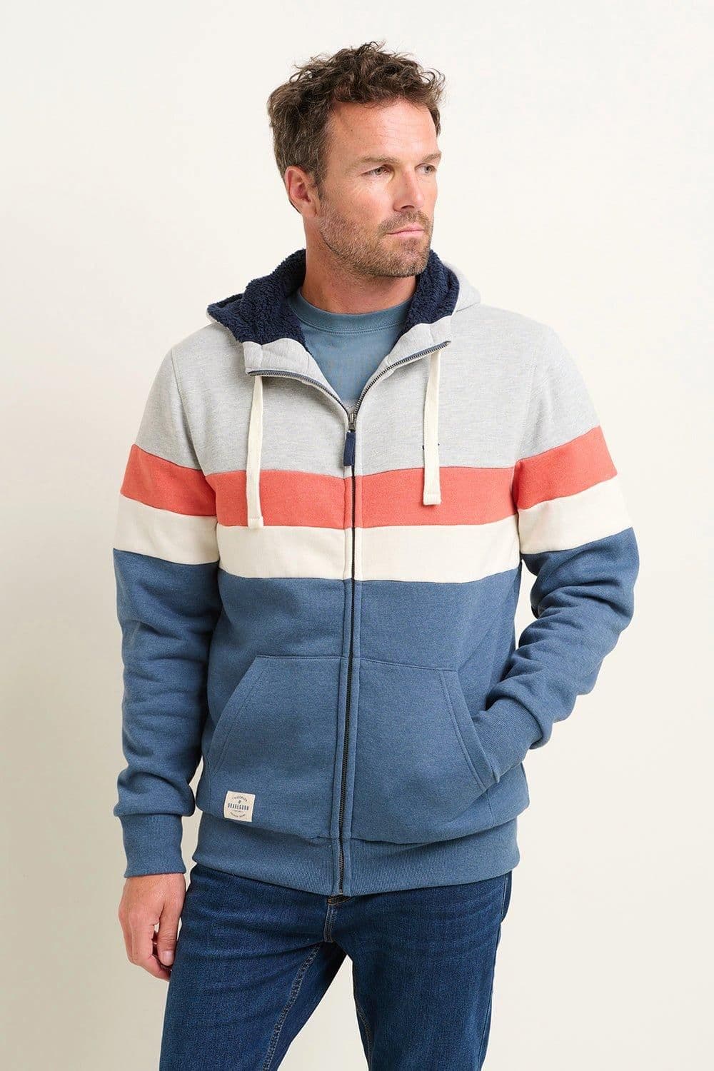Block Zip Thru Hoodie