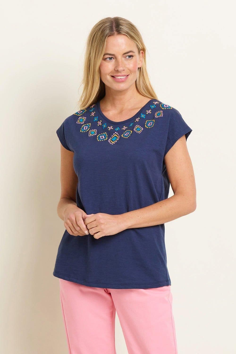 Mez Embroidered T Shirt