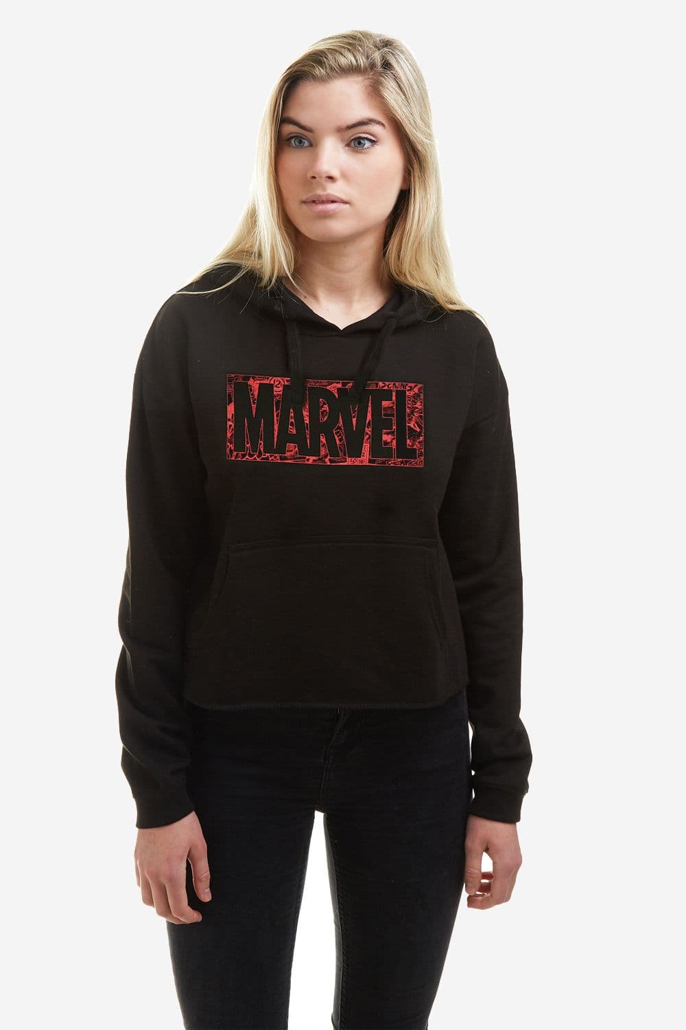 Comic Logo Cropped Hoodie