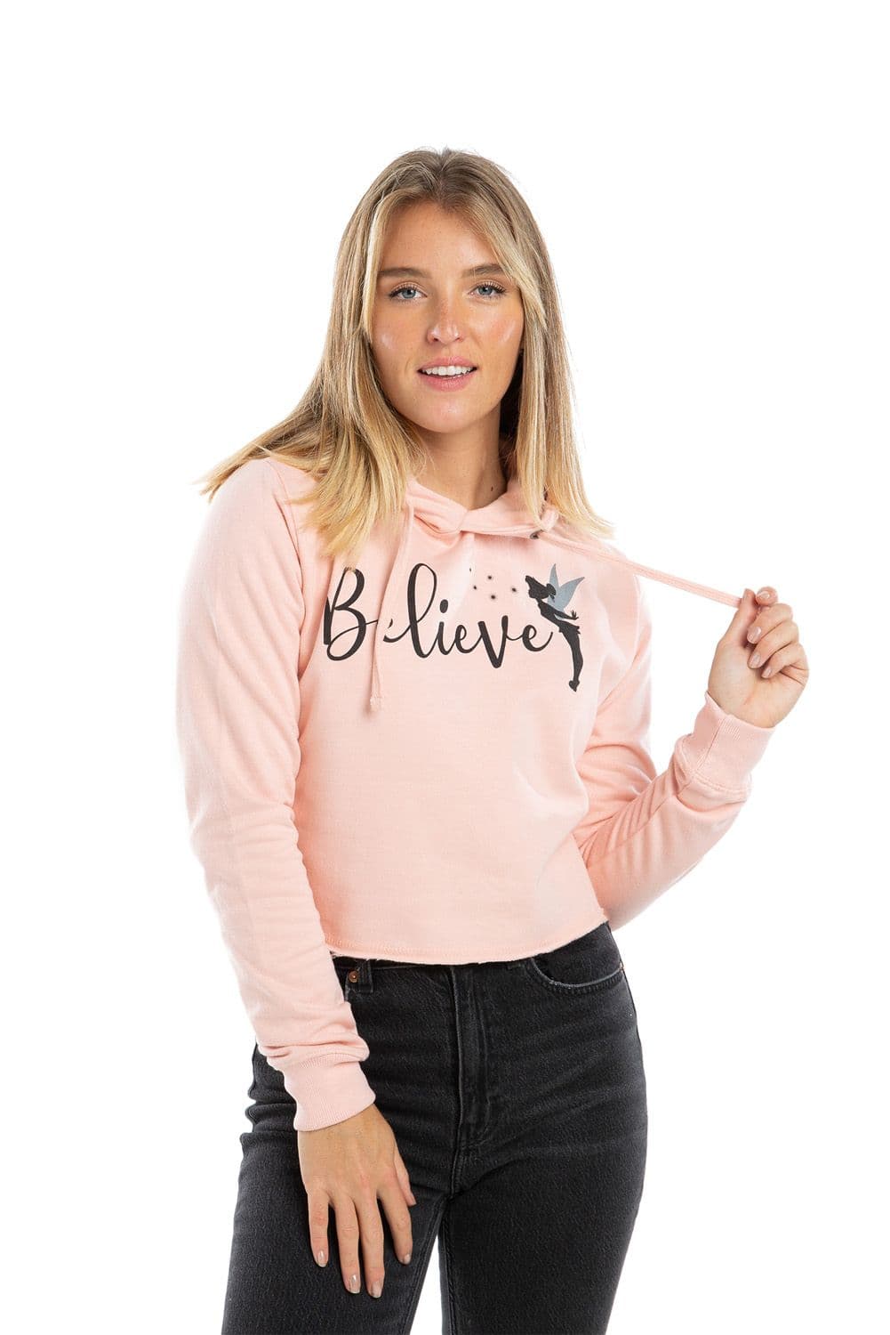 Believe Fairies Cotton Cropped Hoodie
