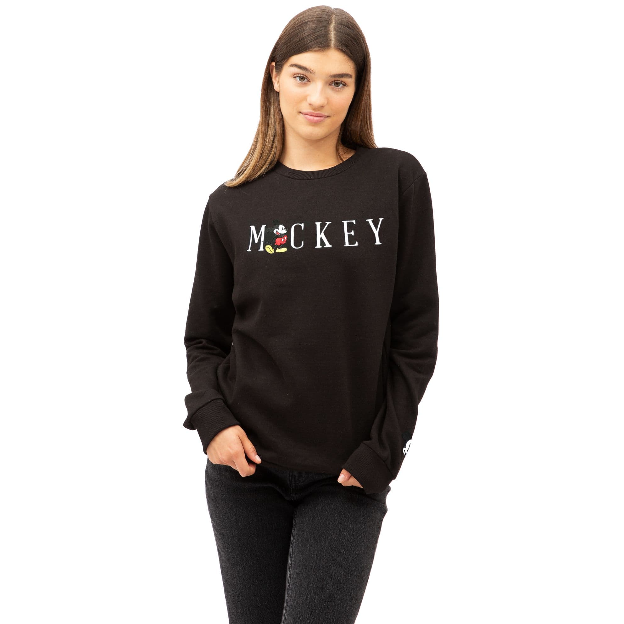 Mickey Title Emb Crew Sweatshirt