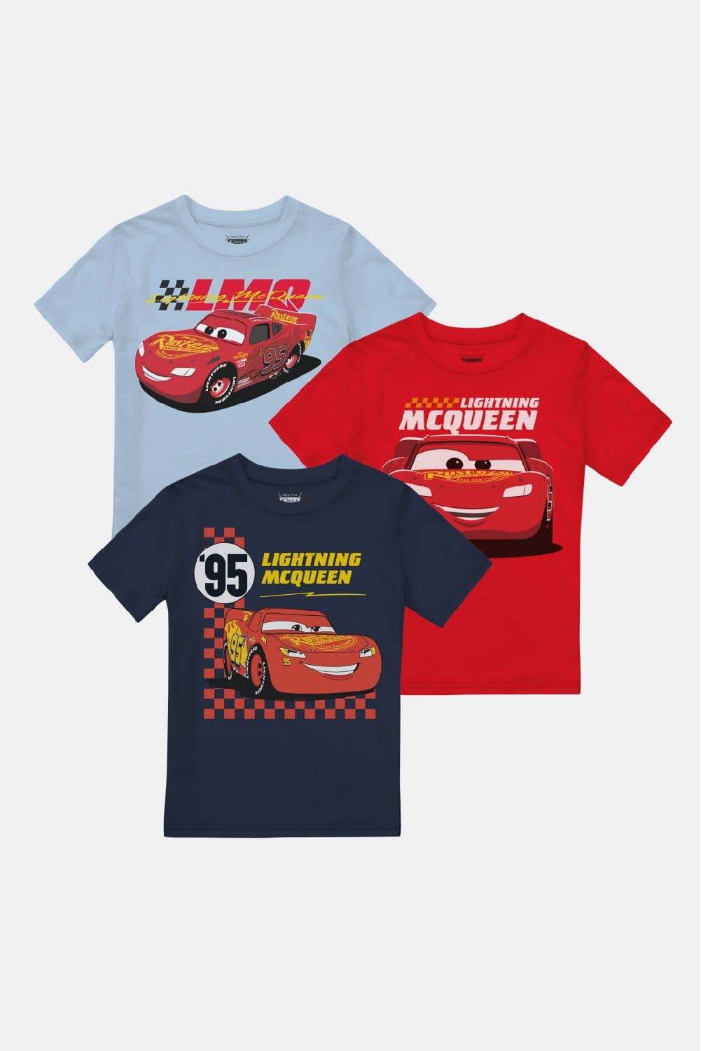 Cars Lightening Mcqueen T Shirt 3 Pack