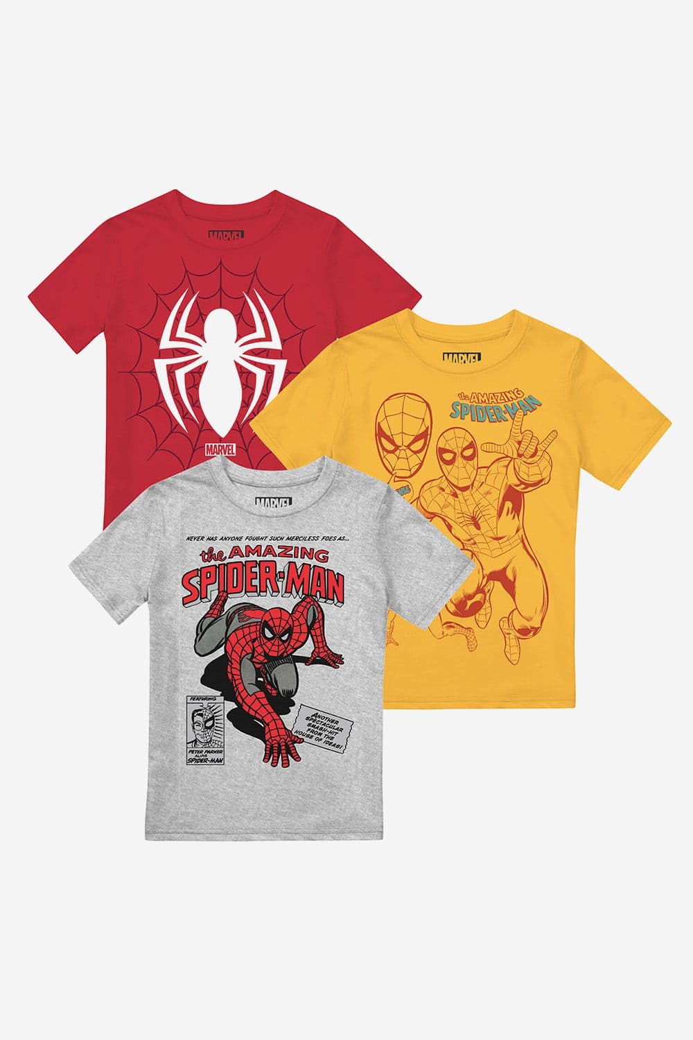 Spiderman Trio Pack T Shirt 3 Pack