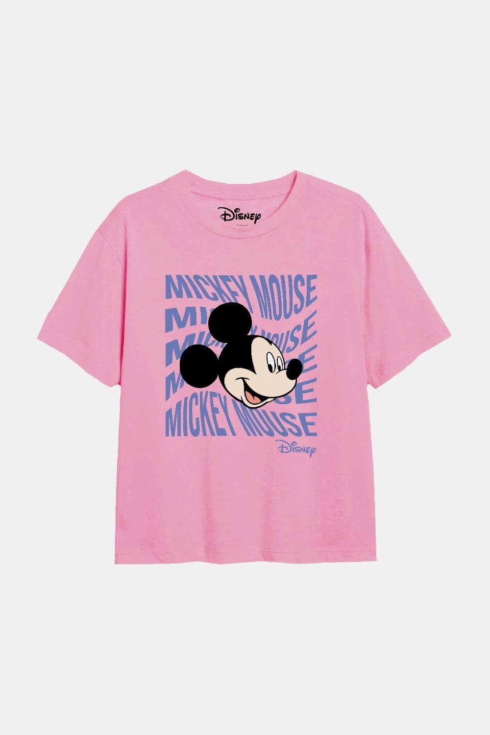 Mickey Mouse Text Head T Shirt