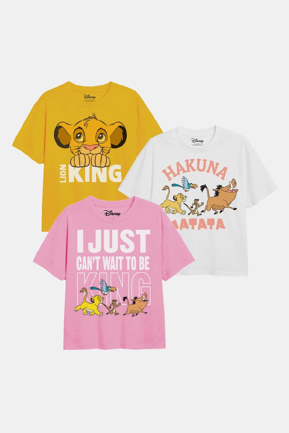 Lion King Simba & Friends T Shirt 3 Pack