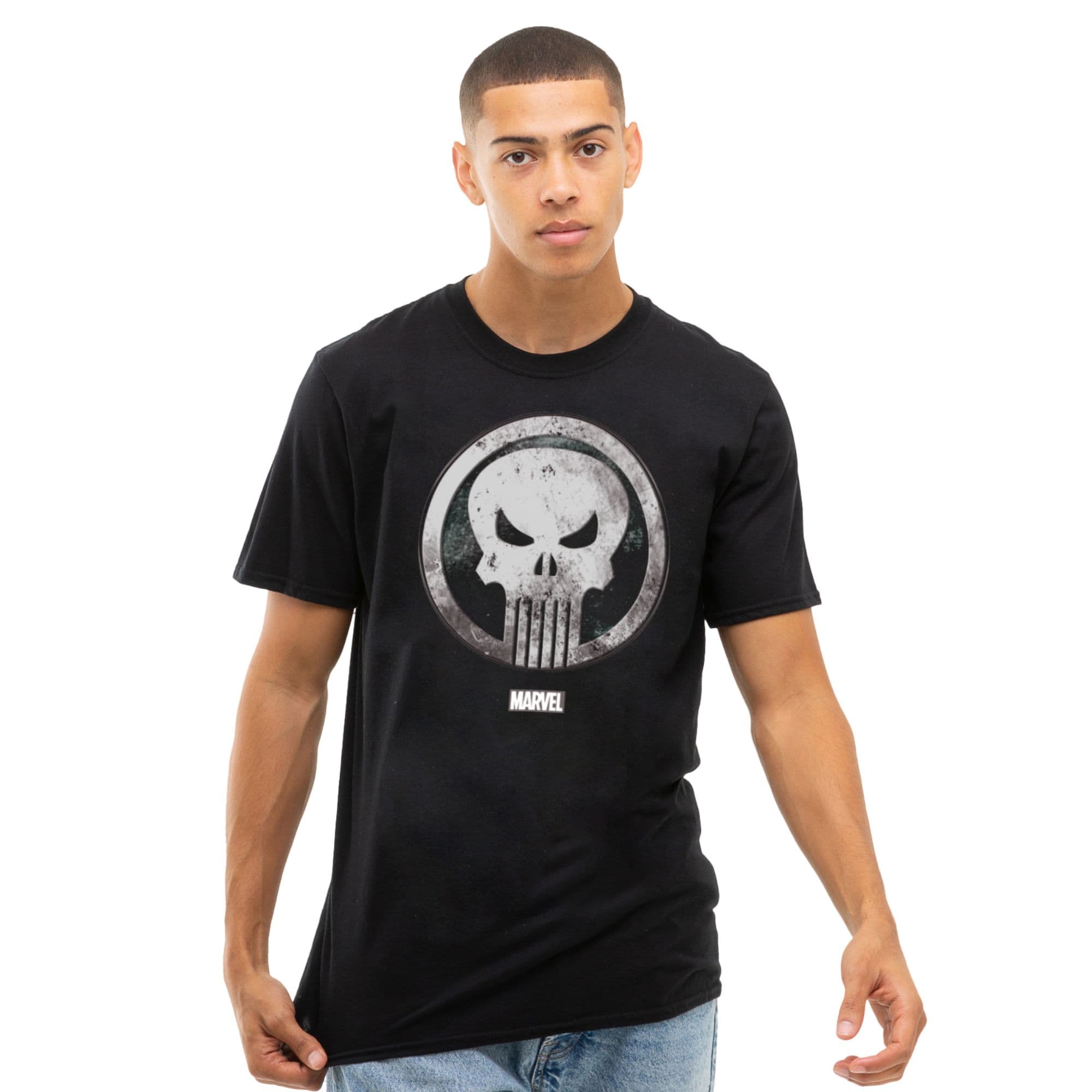 Punisher Badge Skull T Shirt