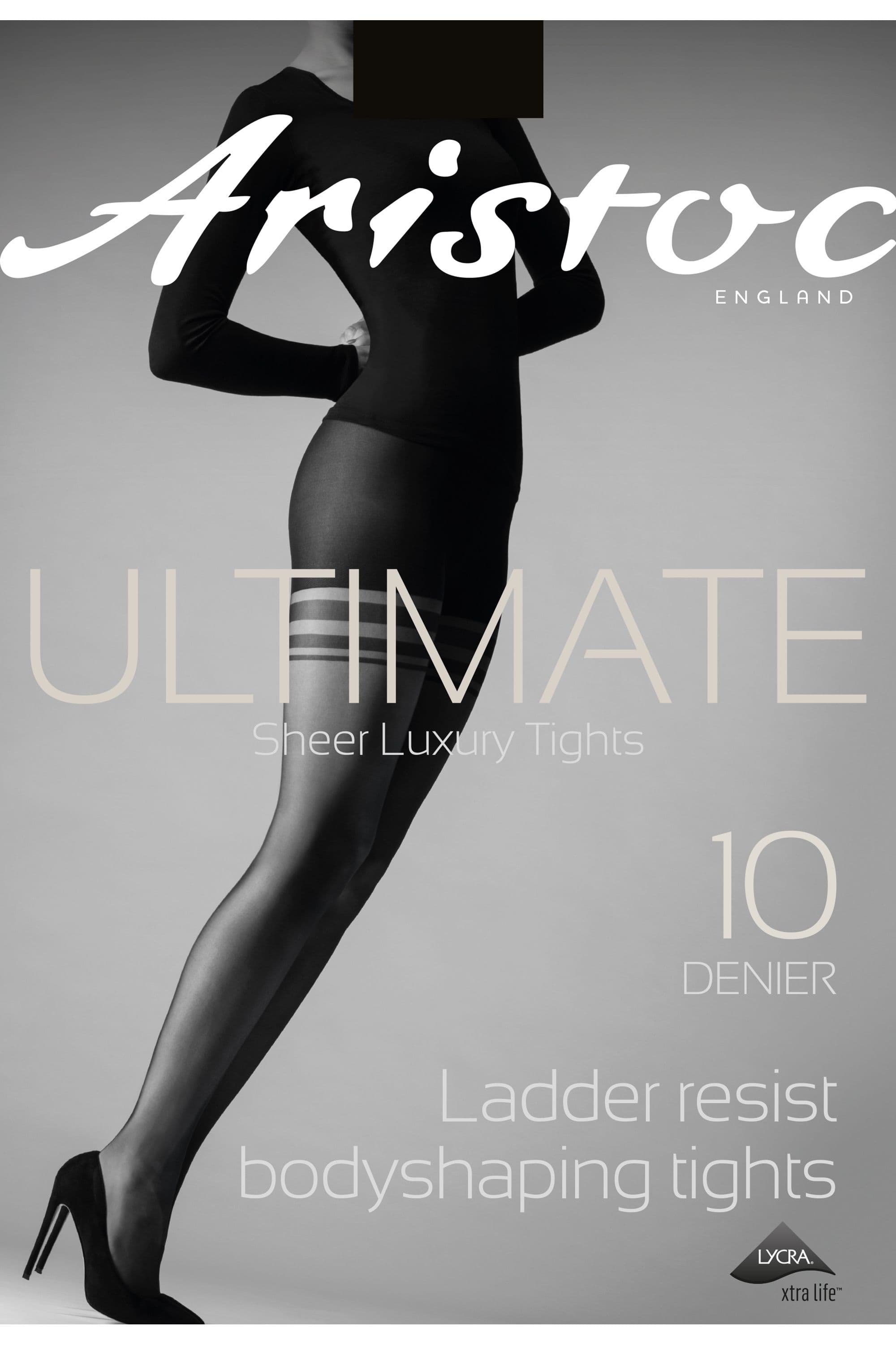 10 Denier Ultimate Ladder Resist Banded Bodyshaper Tights