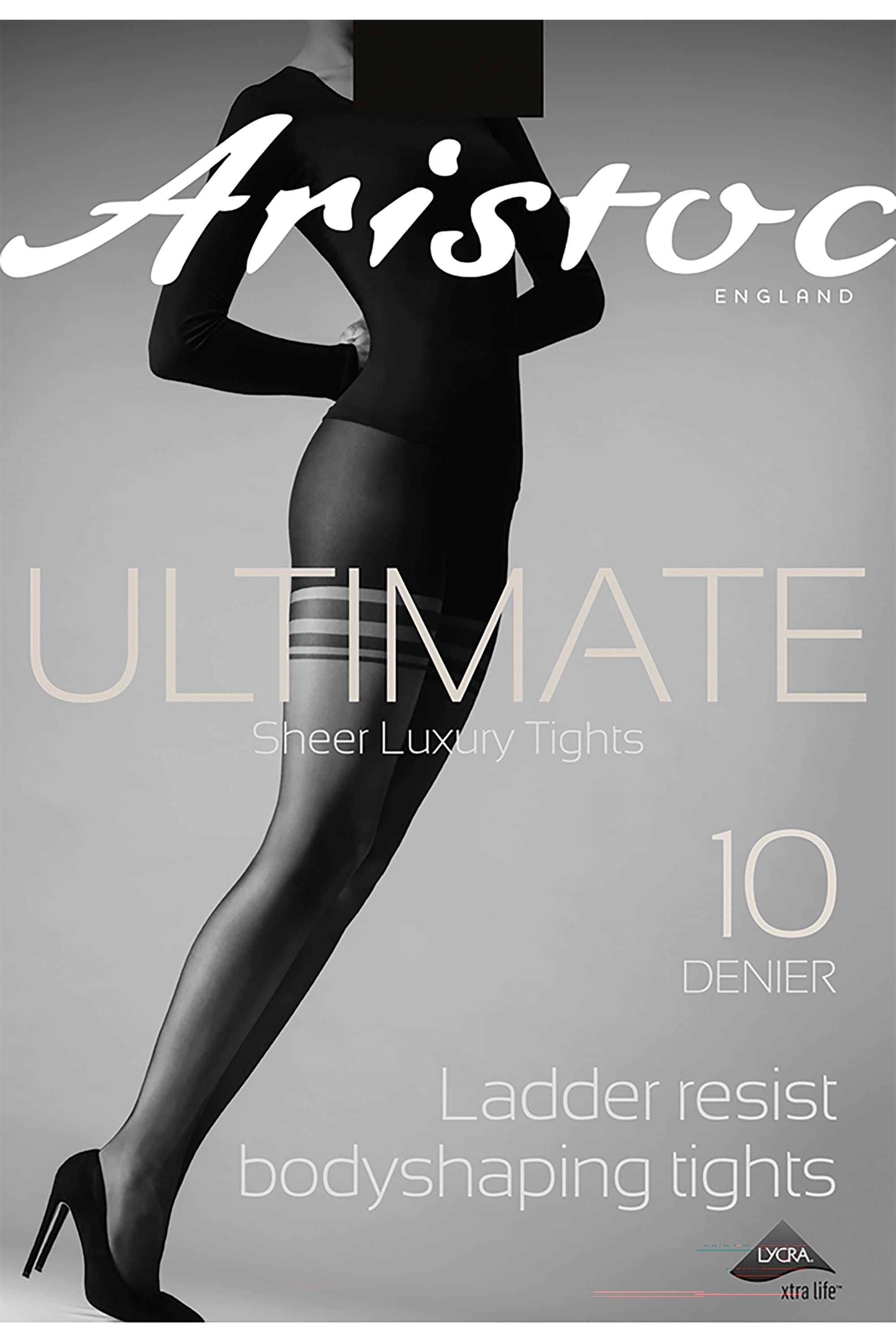 10 Denier Ultimate Ladder Resist Banded Bodyshaper Tights