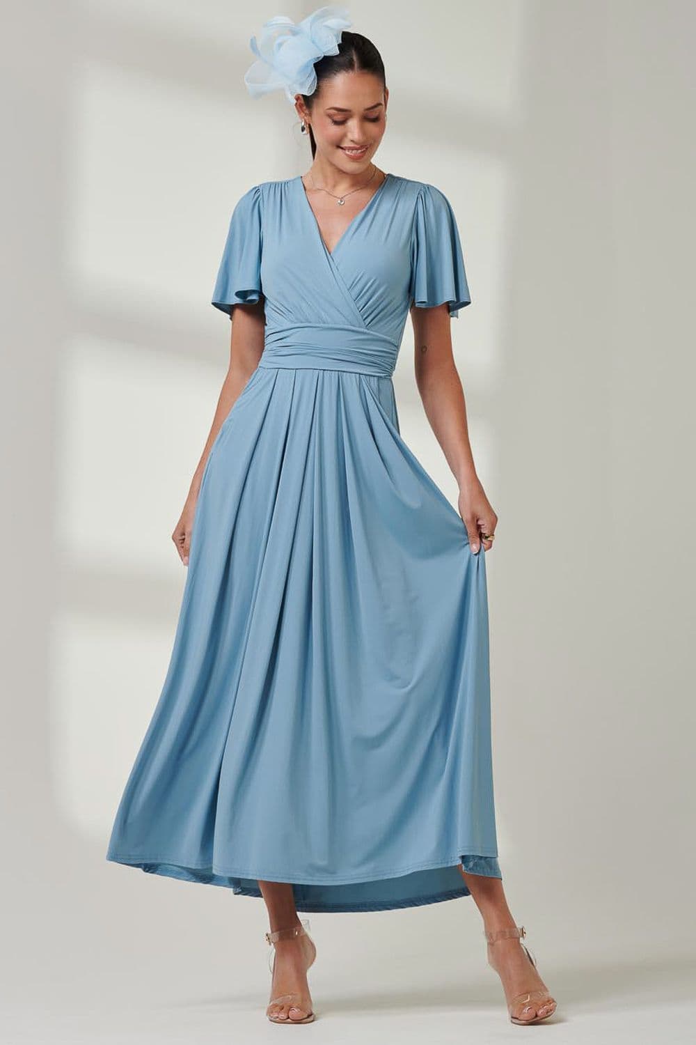 Angel Sleeve Super Smooth Jersey Maxi Dress