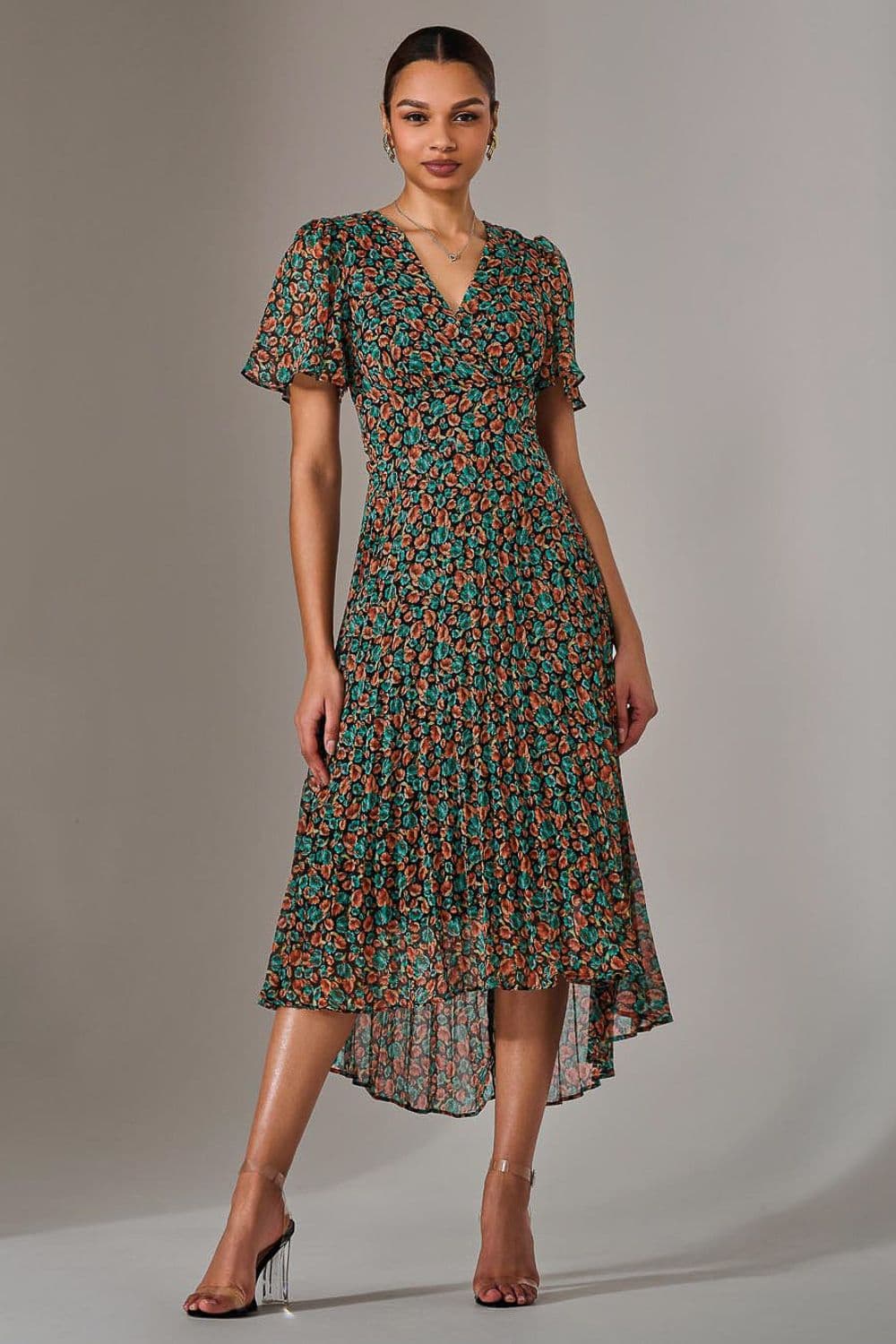 Charlotte Pleated Chiffon Midaxi Dress