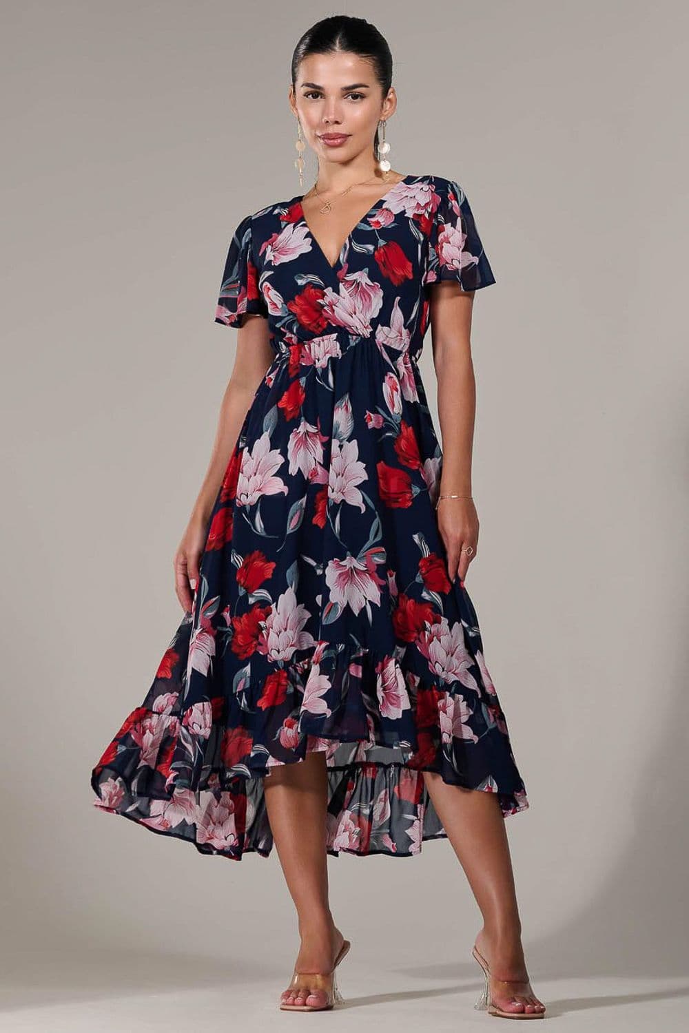 Petite High Low Midaxi Dress Mid