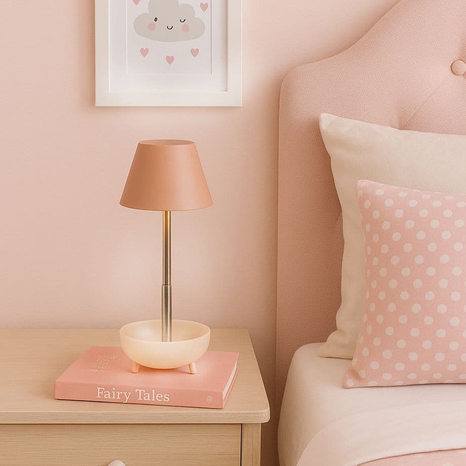 Rechargeable Pink Storage Table Lamp Pink