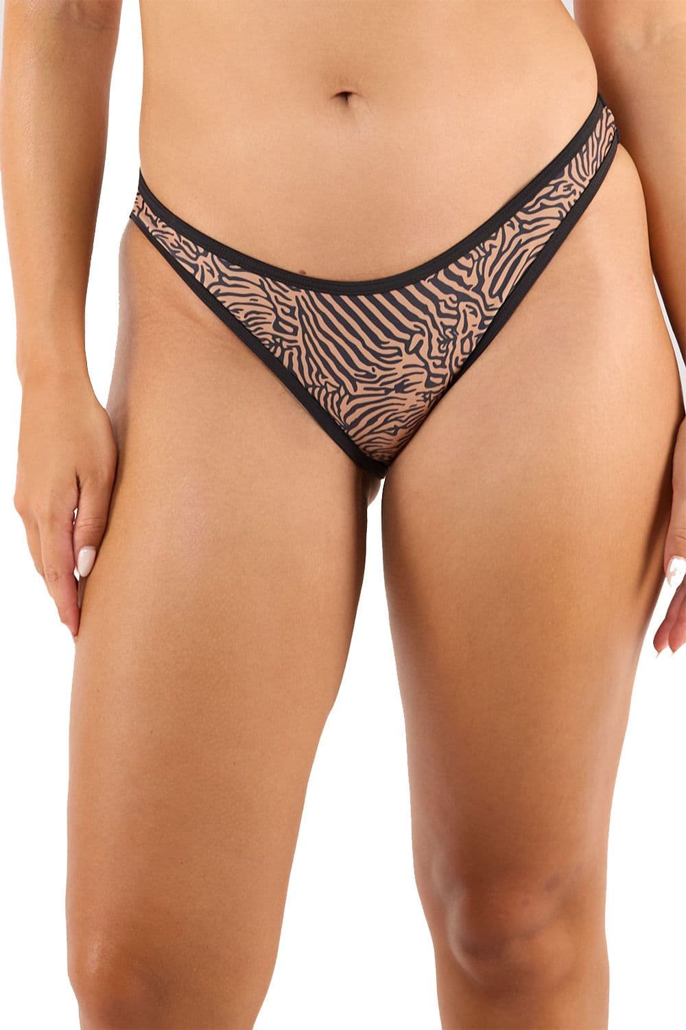 & Savana Tiger Print High Leg Bikini Brief