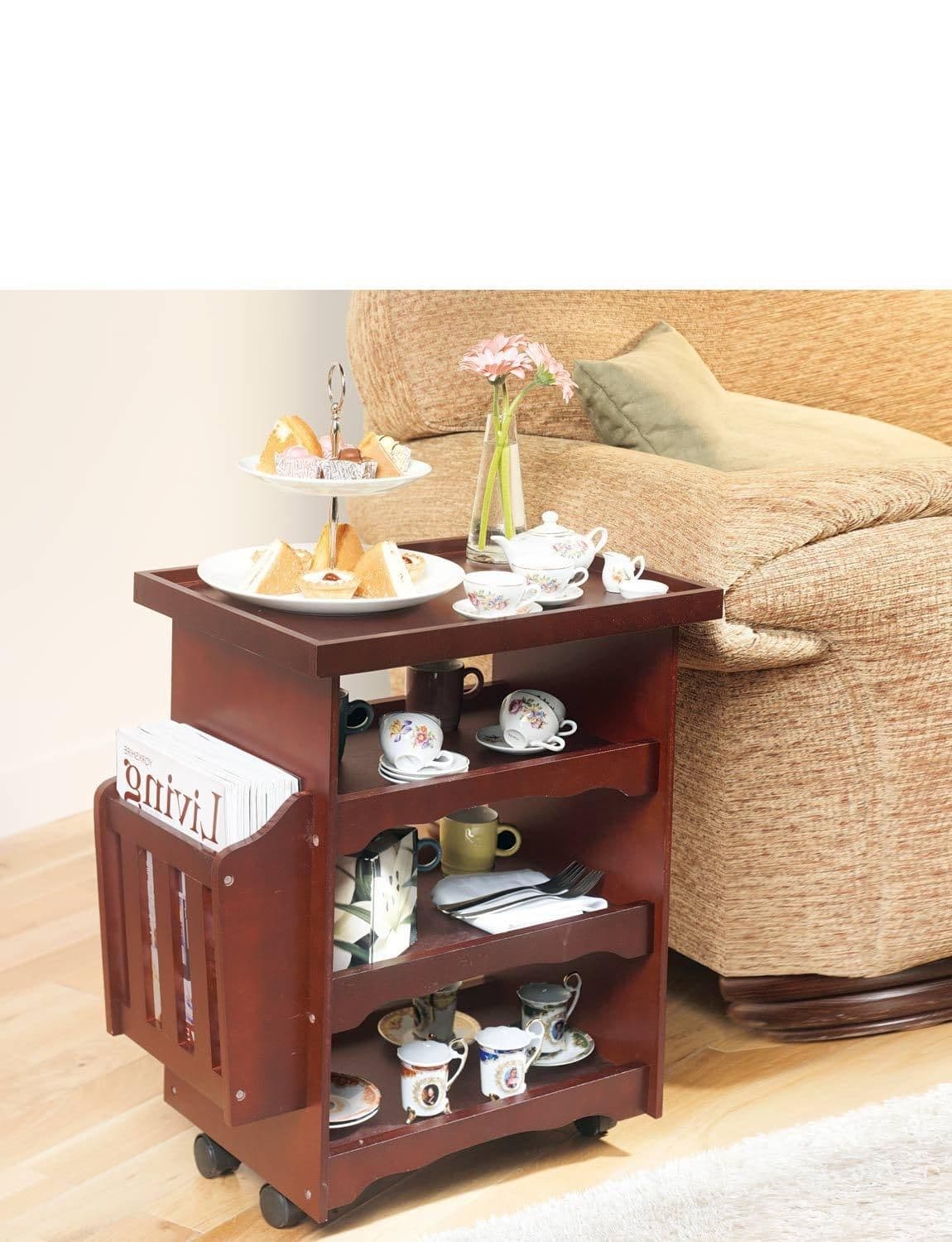 Bed Side Table Armchair Reading Sofa Portable Magazine Rack