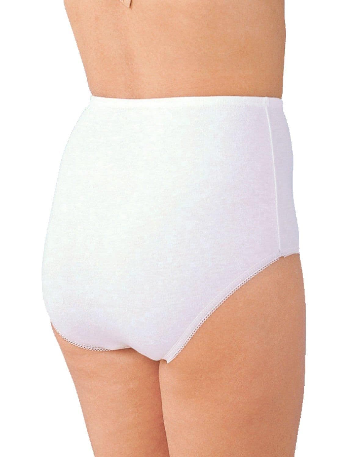 Chums Women's Pack Of 6 Cotton Briefs in White | Size: 24