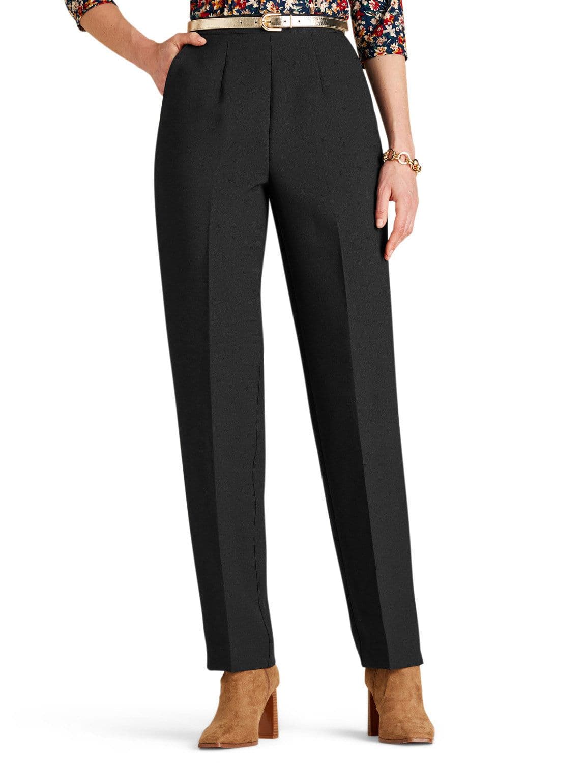 Chums Women's Wool Touch Trouser in Black | Size: 14XS