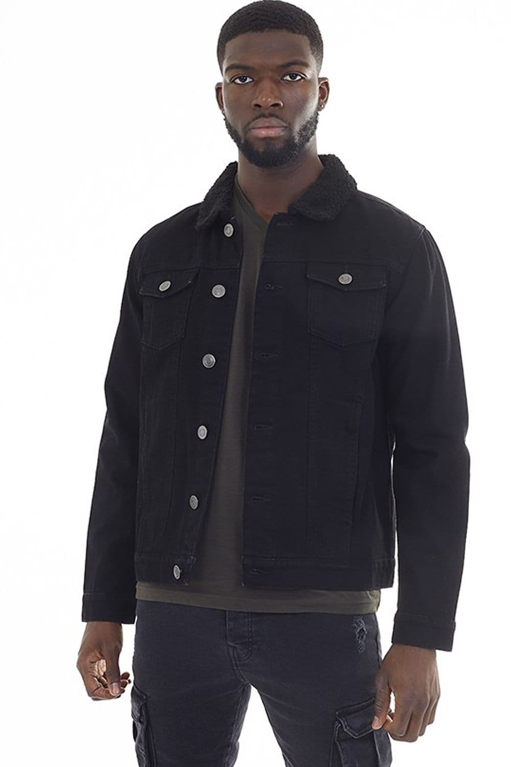 Borg Collar Denim Jacket
