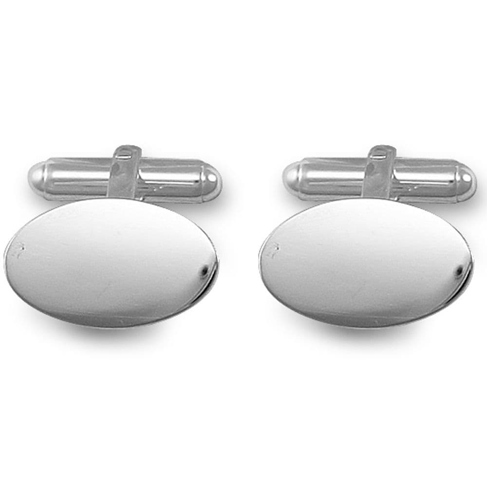 Sterling Oval Pill T shape Cufflinks 12mm x 20mm ACL001