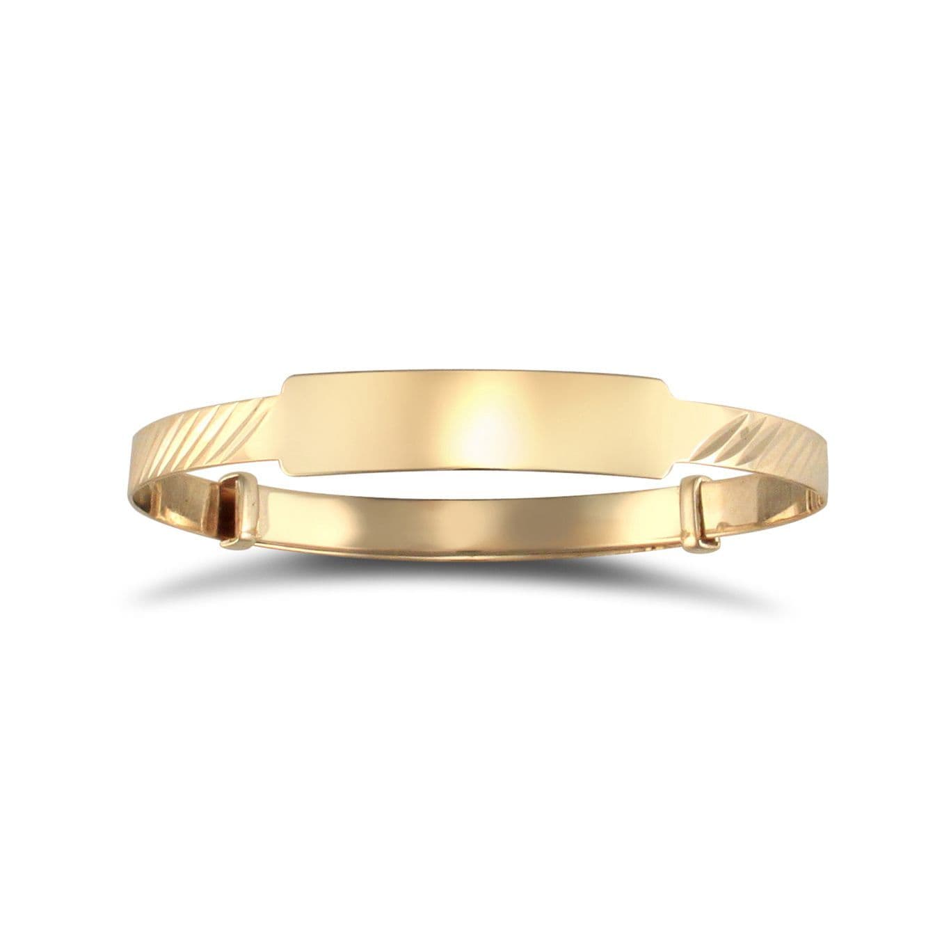 Solid 9ct ID 3mm Expanding Bangle Bracelet JKB012