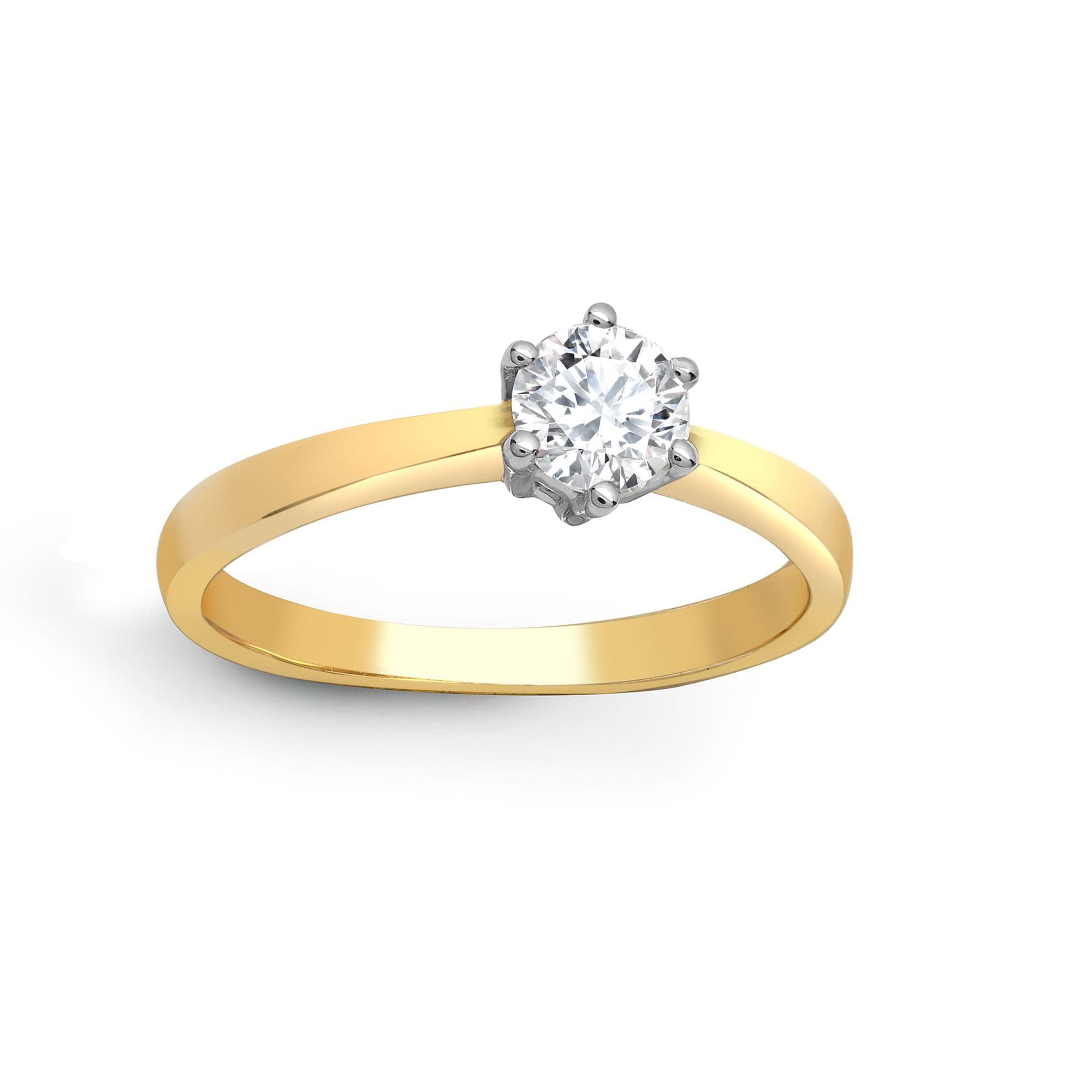 18ct 0.25ct Diamond Solitaire Engagement Ring 5mm P